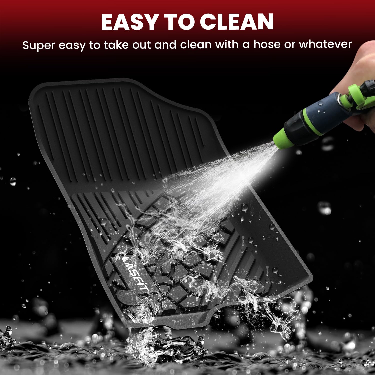 Lasfit Floor Mats & Trunk Mat For Jeep Wrangler Unlimited 4Xe 2021-2025 4 Door With Subwoofer, All Weather Tpe Custom Fit Car Ma