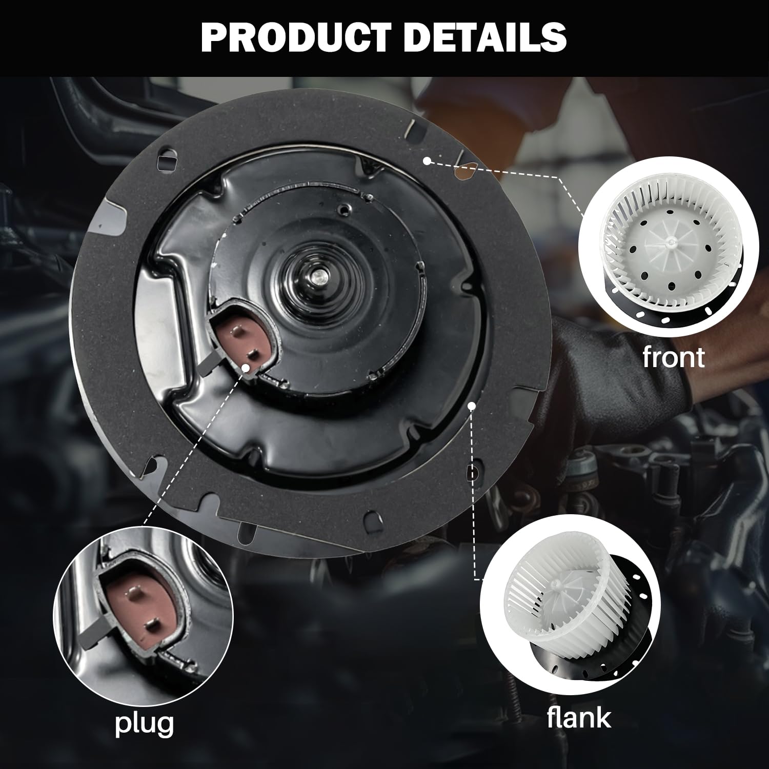 Aspligo 700022 Ac Heater Blower Motor Fan Front Fit For Ford E-150 E-150 Club Wagon E-150 Econoline E-250 E-250 Econoline E-350