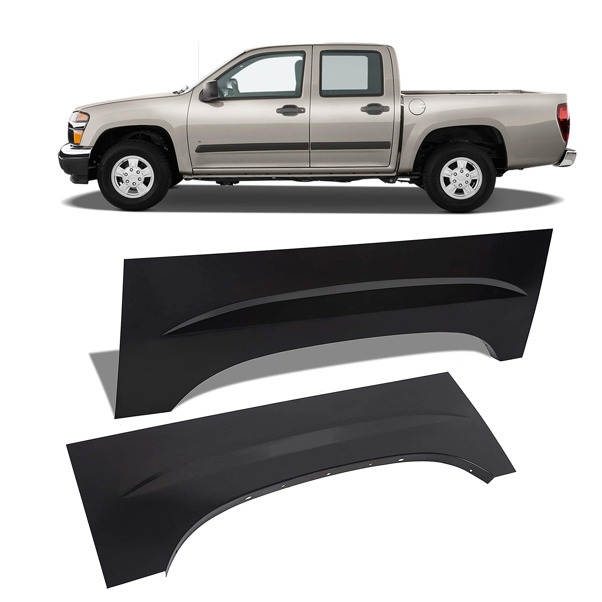Ecotric Wheel Arch Repair Panels Replacement Compatible With 1999-2007 Chevy Silverado Gmc Sierra 1500 2500 3500 Upper Rear Pair