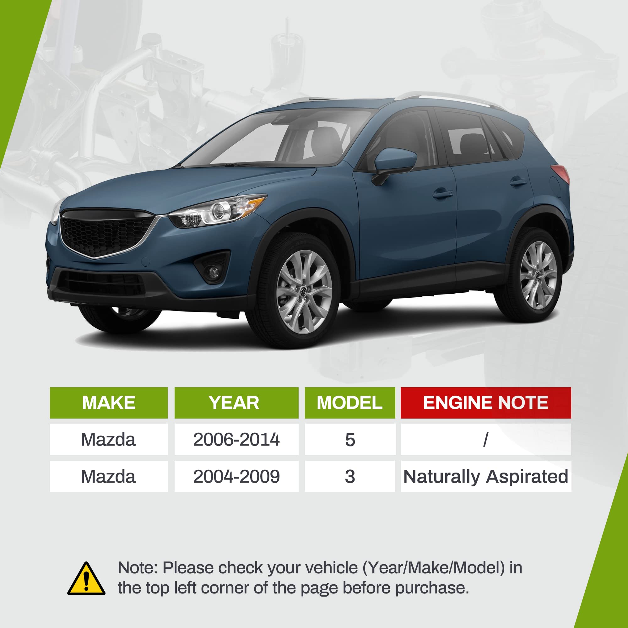 Autosaver88 -Front Suspension Control Arm Kit Compatible With 2006-2014 Mazda 5, 2004-2009 Mazda 3 -Naturally Aspirated Only