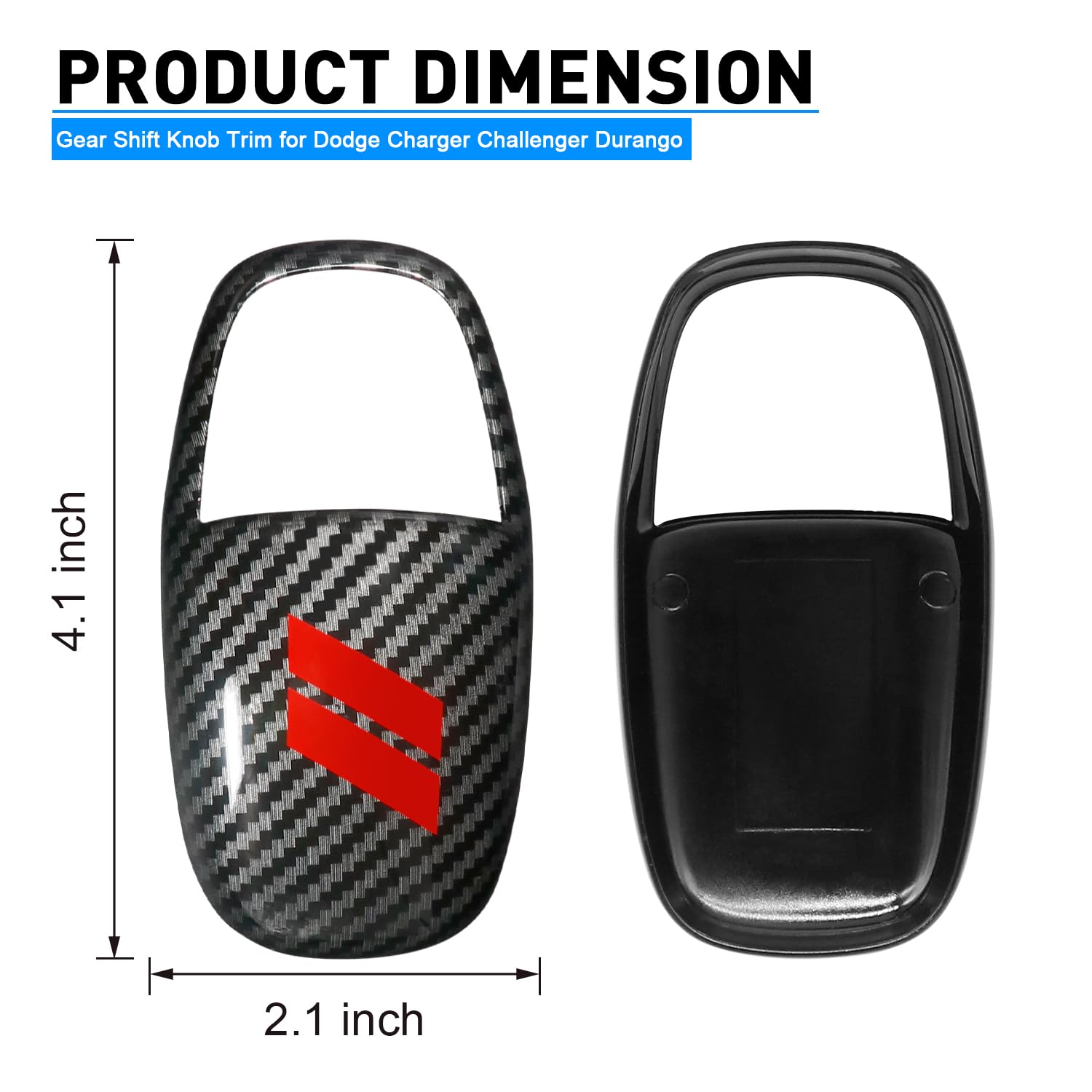 Remoch Gear Shift Knob Head Cover For Dodge Charger Accessories 2015-2023 Challenger 2015-2024 Durango 2016-2025 Abs Interior Sh