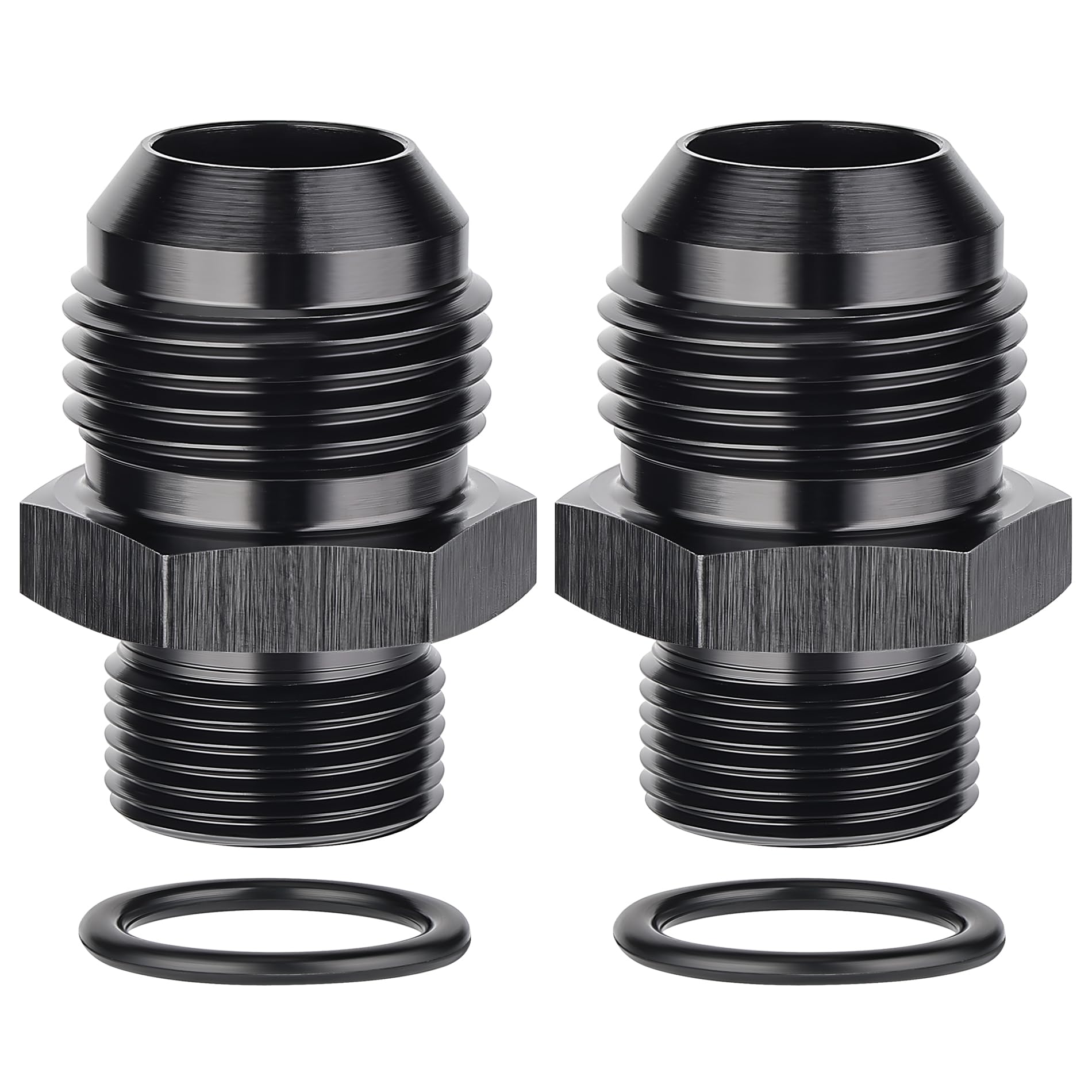 Evil Energy 12An Male Flare To M22 X 1.5Mm Male Metric Fitting Adapter Aluminium Alloy 2Pcs