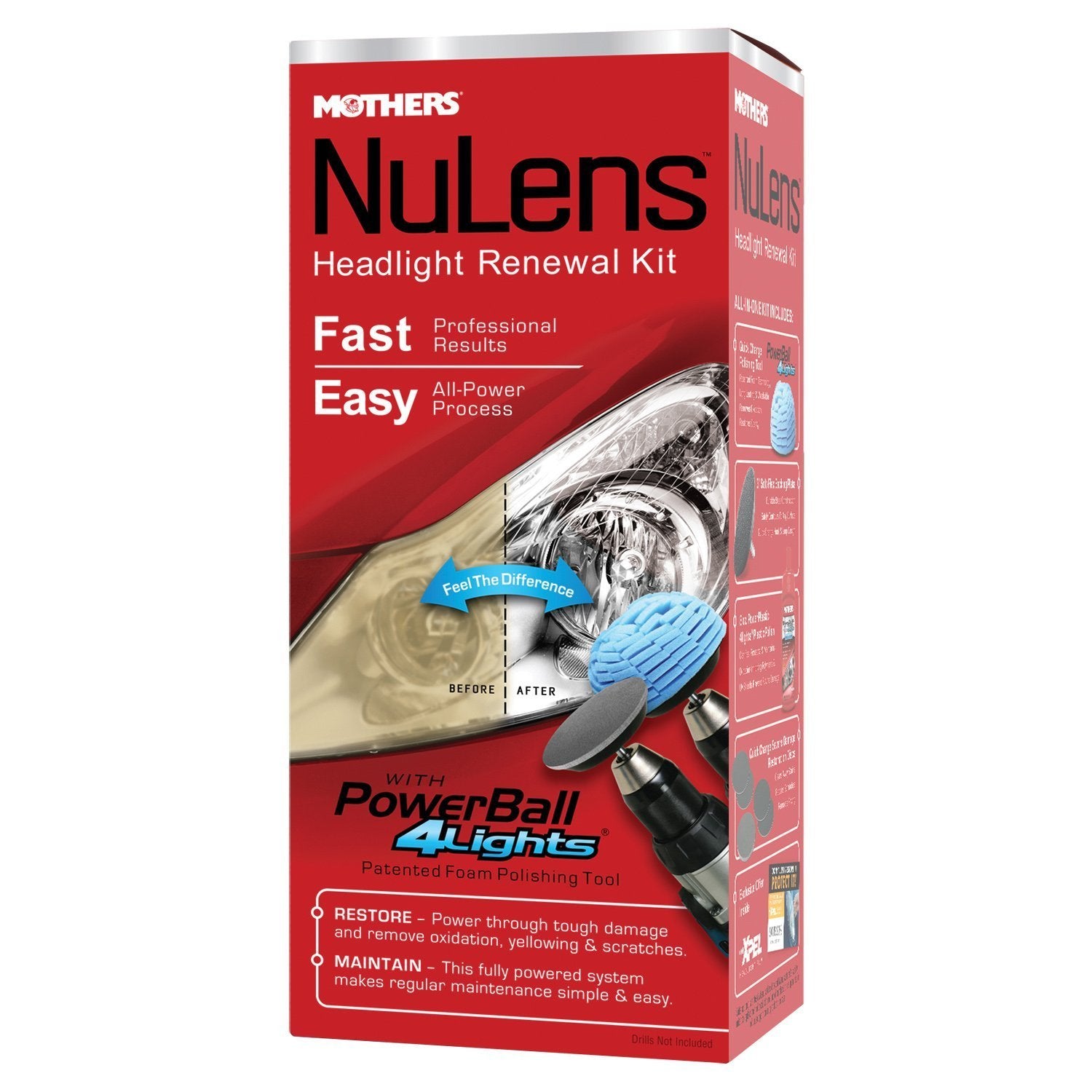 Mothers 07251-6-6Pk Nulens Headlight Renewal Kit, (Pack Of 6)