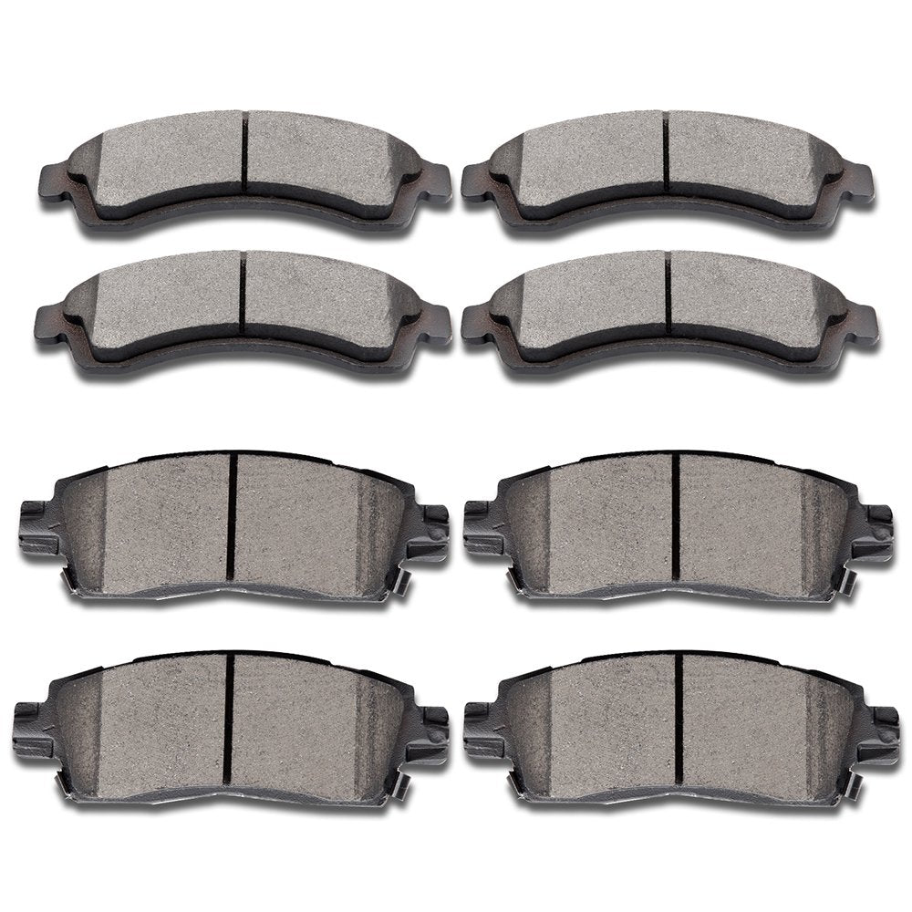 Cciyu D882 D883 Ceramic Front Rear Brake Pad Set Fit For Buick Rainier,For Chevy Ssr,Trailblazer Ext,For Gmc Envoy,Envoy Xl,Envo