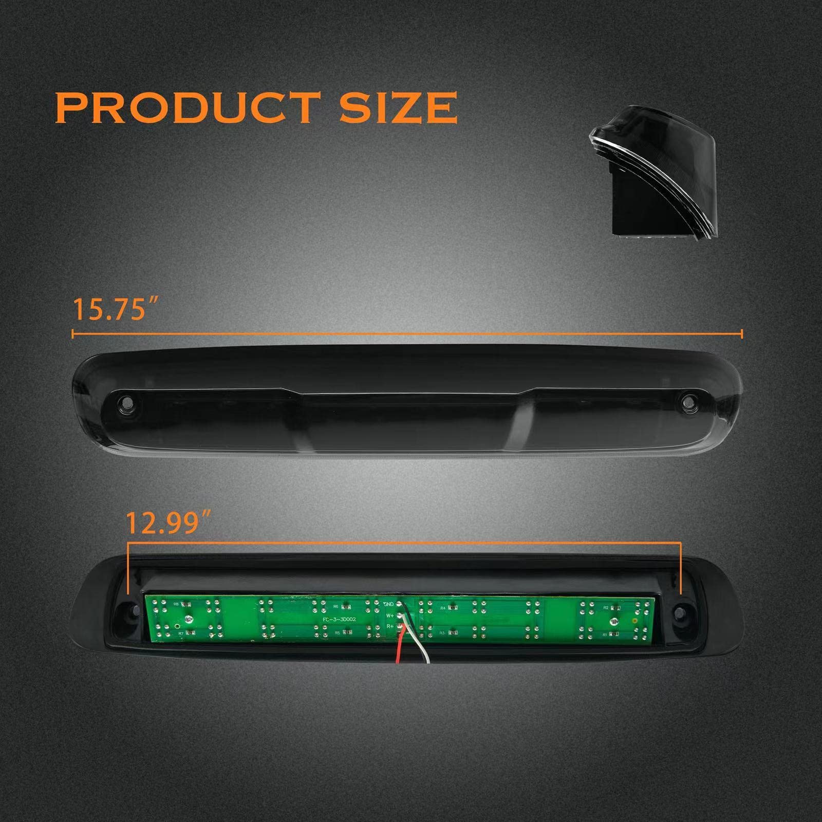 Cxdar Third 3Rd Brake Light, Led High Mount Stop Light For 2007-2013 Chevy Silverado/Gmc Sierra 1500 2500Hd 3500Hd, Rear Center