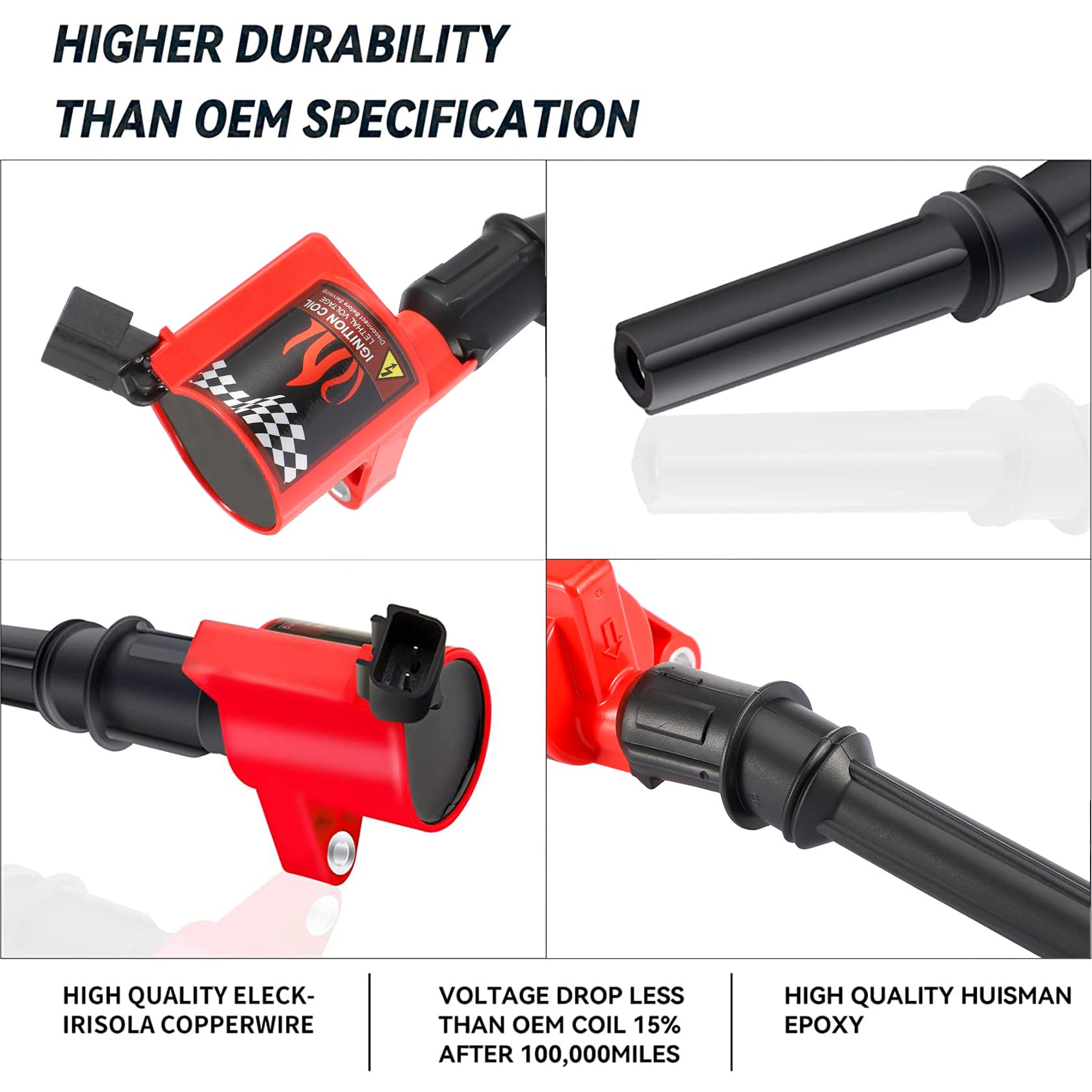 Carbole Pack Of 8Pcs Ignition Coils Compatible With Ford Lincoln Mercury 4.6L 5.4L 6.8L V8 V10 Replacement For Dg508 Dg457 Fd503