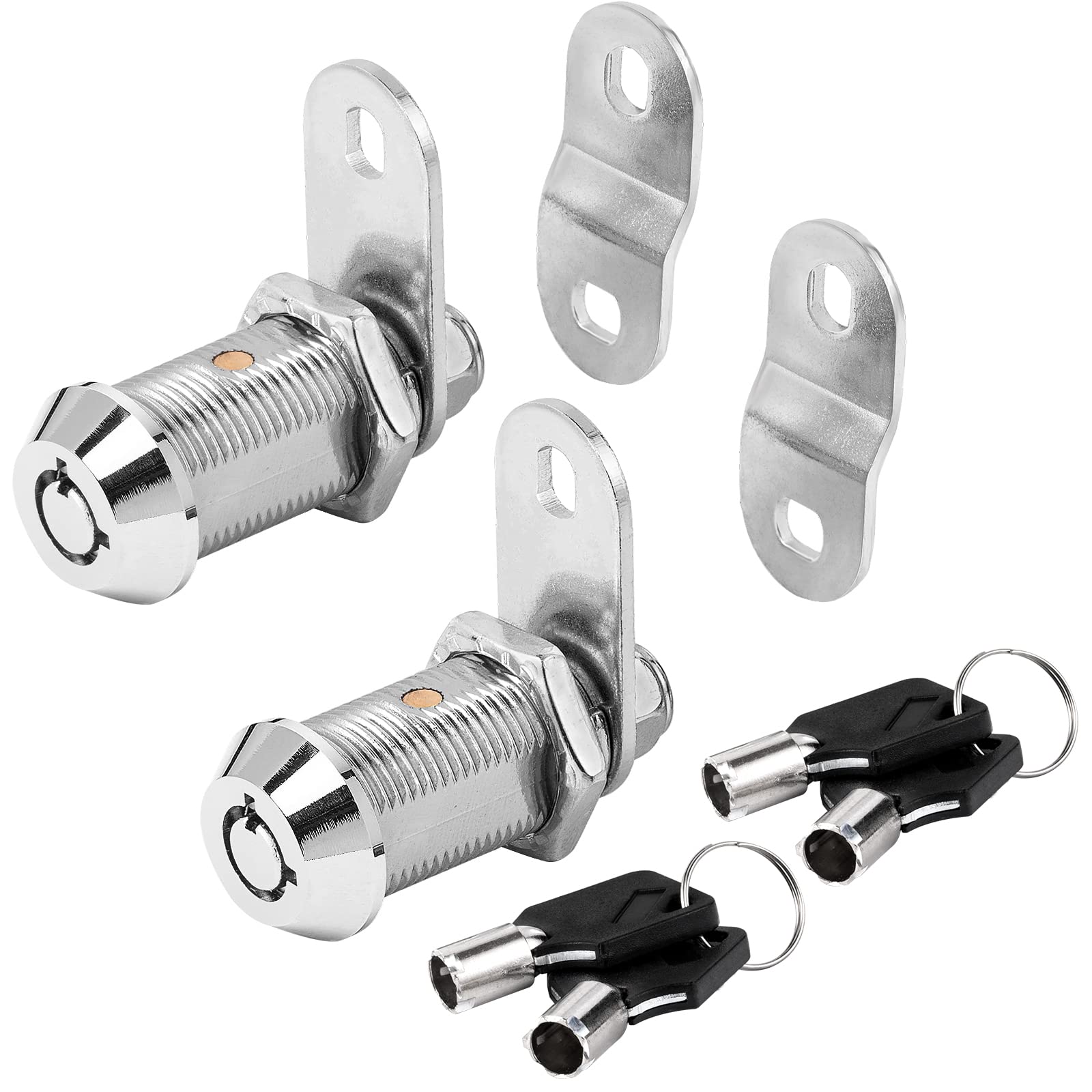 Sissinda Cam Lock Rv Storage Locks Keyed Alike,1-1/8'' Fits On 7/8'' Max Door Thickness, Rv Locks For Compartment Door, Camper,