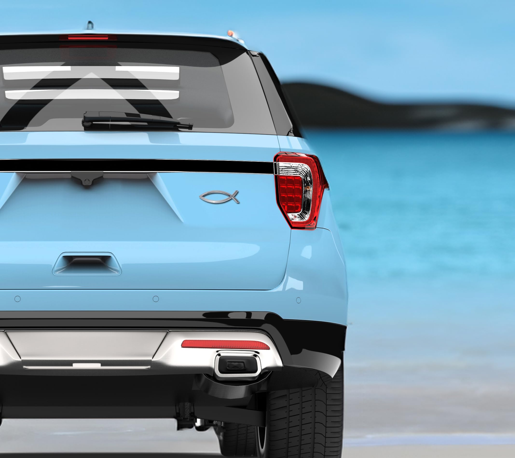 Elektroplate Christian Fish with John 3:16 OEM Chrome Emblem for Cars, Trucks, and All Auto | Universal Fit at 4&quot; x 1.4&quot; | Weatherproof