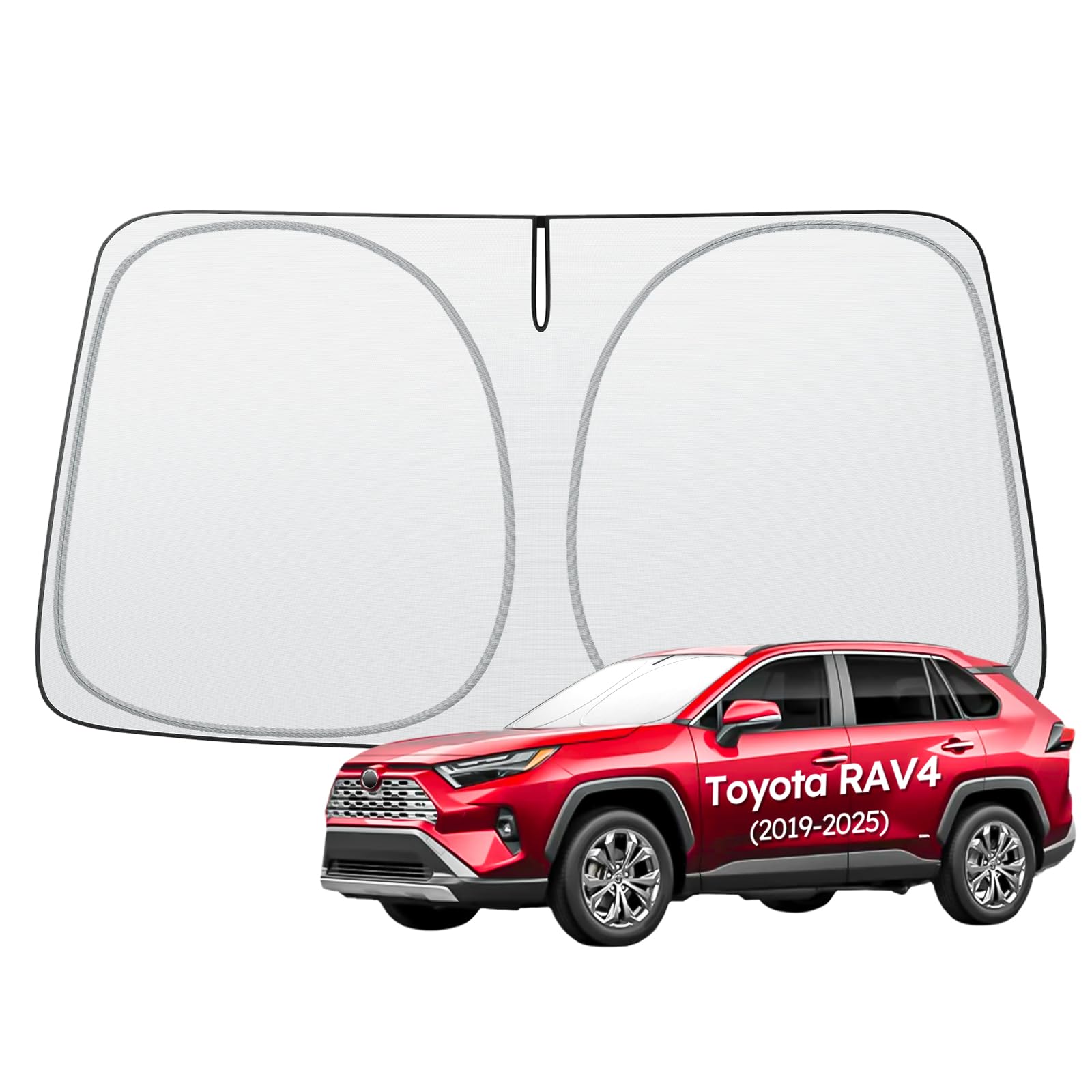 Wigoo For Toyota Rav4 2019-2025 Windshield Sunshade [100% Sun Block, 4Th-Gen Cooling Tech] Foldable Heat Insulation Front Window