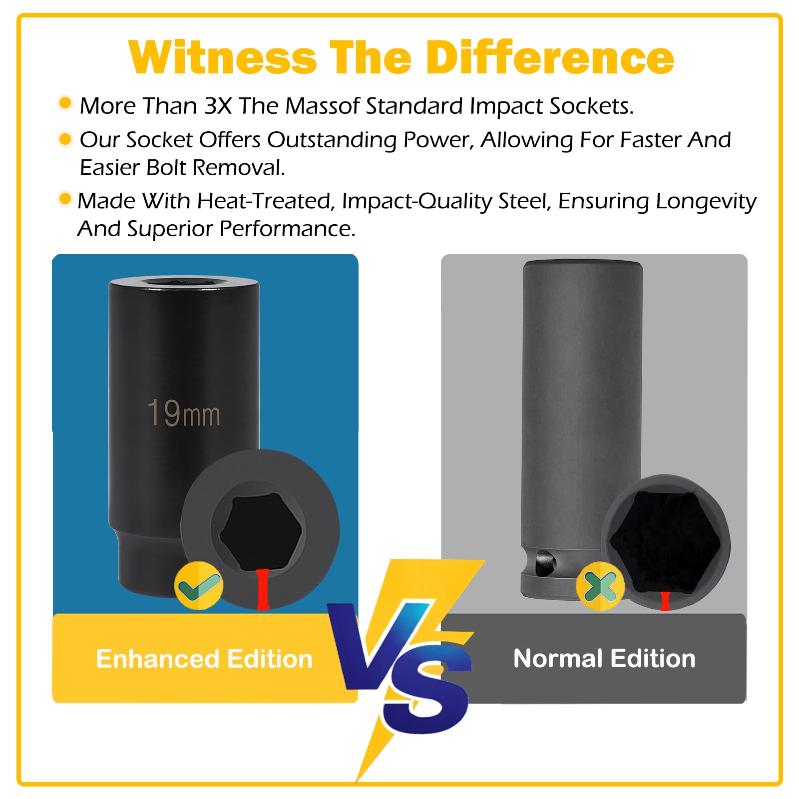 77080 Harmonic Balancer Socket Tool 19 Mm 3 Times Momentum Power Of Standard Impact Sockets For Honda