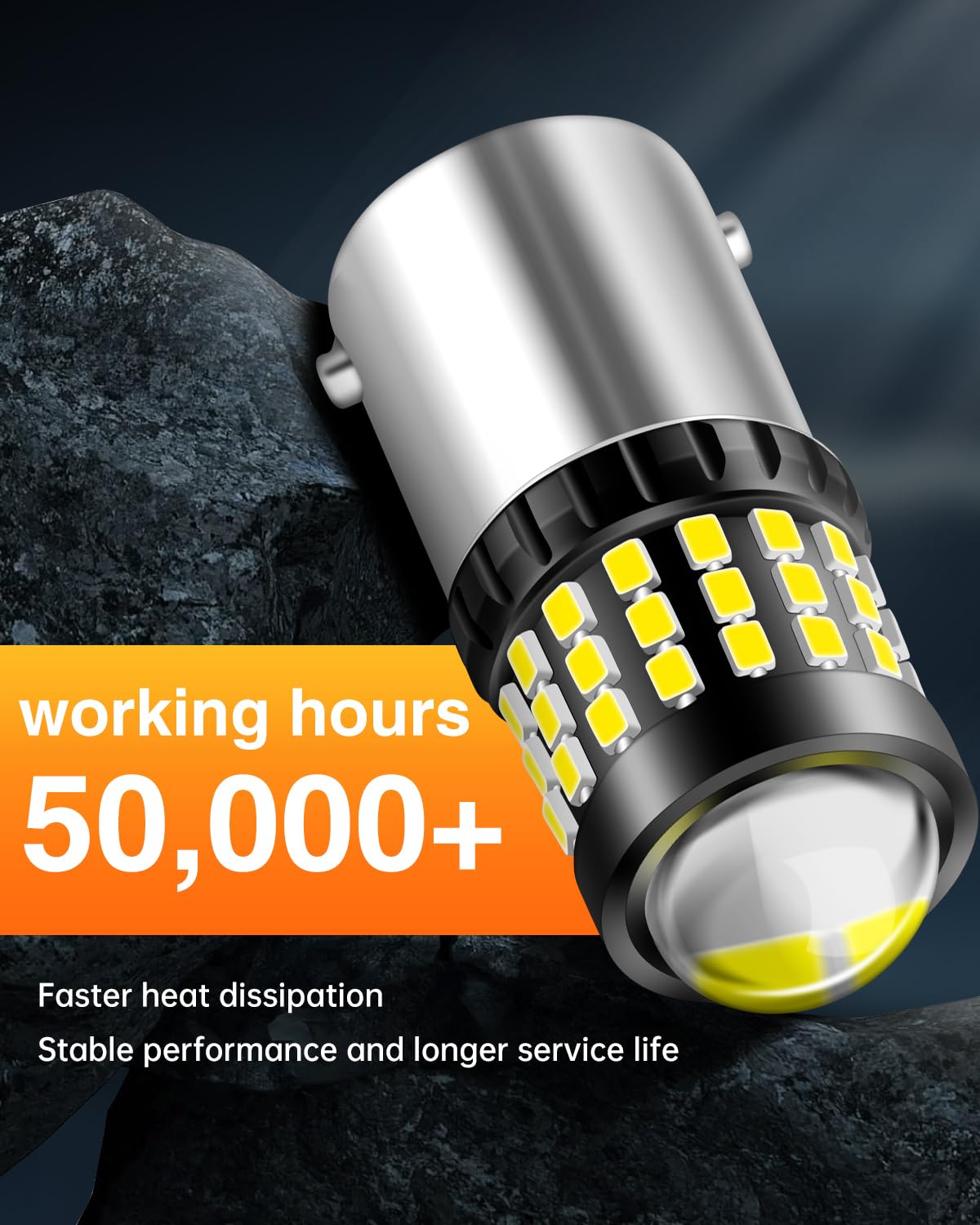 Luyed 1156 Led Bulb 1200 Lumens Extremely Bright 1141 1003 7506 Led Bulbs Used For Backup Reverse Lights,Xenon White,Pack Of 2