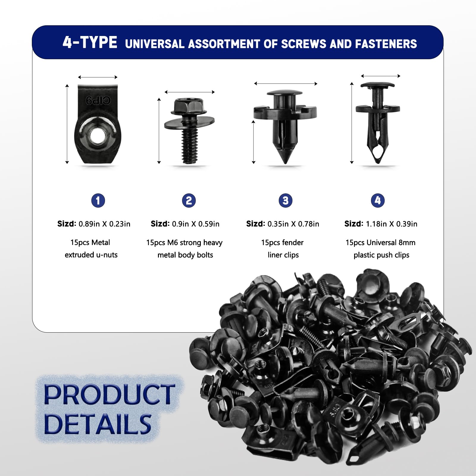 Unigt 60Pcs Engine Under Cover Splash Shield Guard Body Bolts Compatible With Nissan/Infiniti 370Z 350Z G35 G37 Fx35 Fx45 Ex35 B