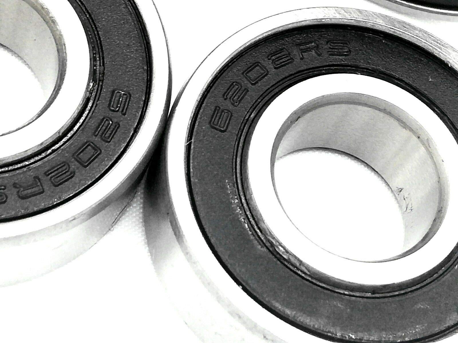 4 Bearings Front And Rear Wheel Bearing Set Compatible With Coleman Powersports Ct200U, Ct200U-Ex Trail 200 Mini Bike, Baja Mb165 Mb200 Mini Bikes Part# Gb276-89/6202Z