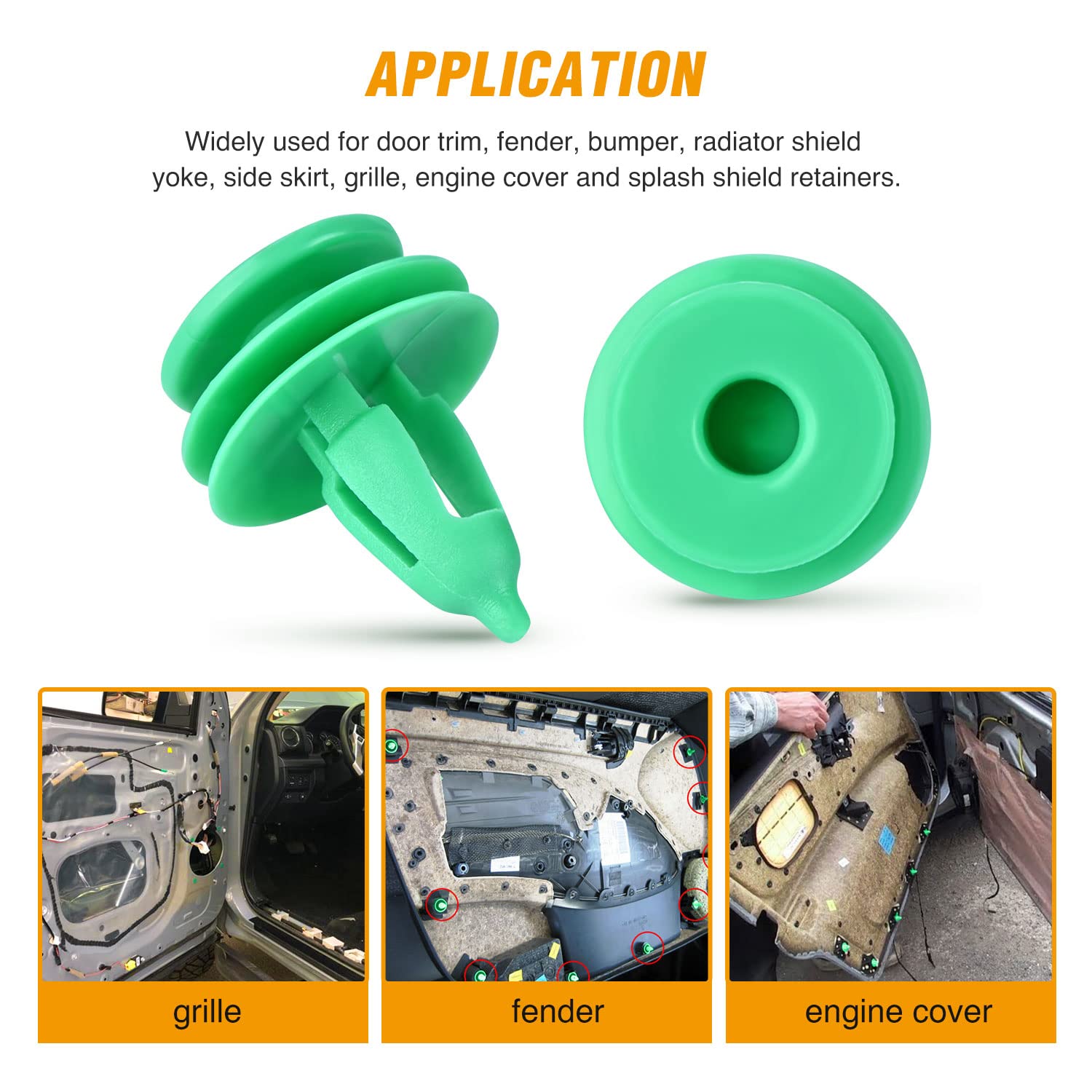 Gooacc 100Pcs Door Panel Retainer Clips Replacement For Jeep Grand Cherokee Chrysler Cirrus Voyager Dodge Grand Caravan Stratus,