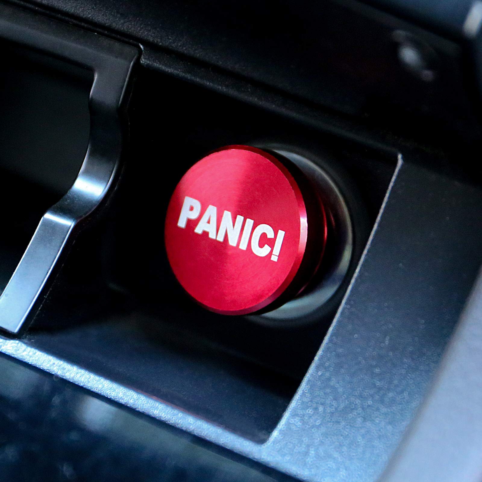 Melife Billet Aluminum Car Cigarette Lighter Plug Replacement, Panic Button Universal Push Button Fits Most Automotive Vehicles