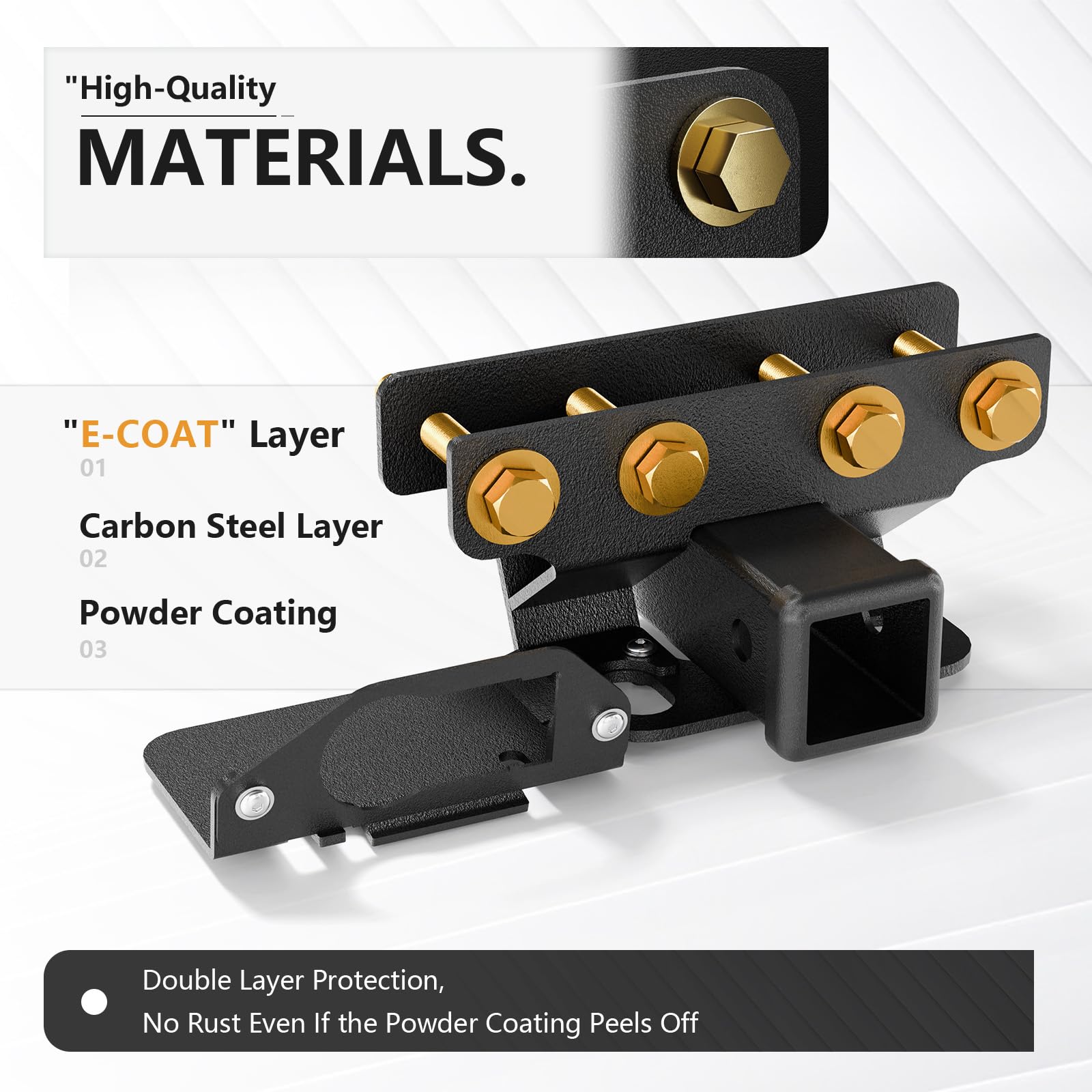 Yzona For Jeep Gladiator Jt Tow Hitch, 2 Inch Receiver, 13434 Class 3 Iii Trailer Hitch Compatible With 2020-2024 Jeep Gladiator