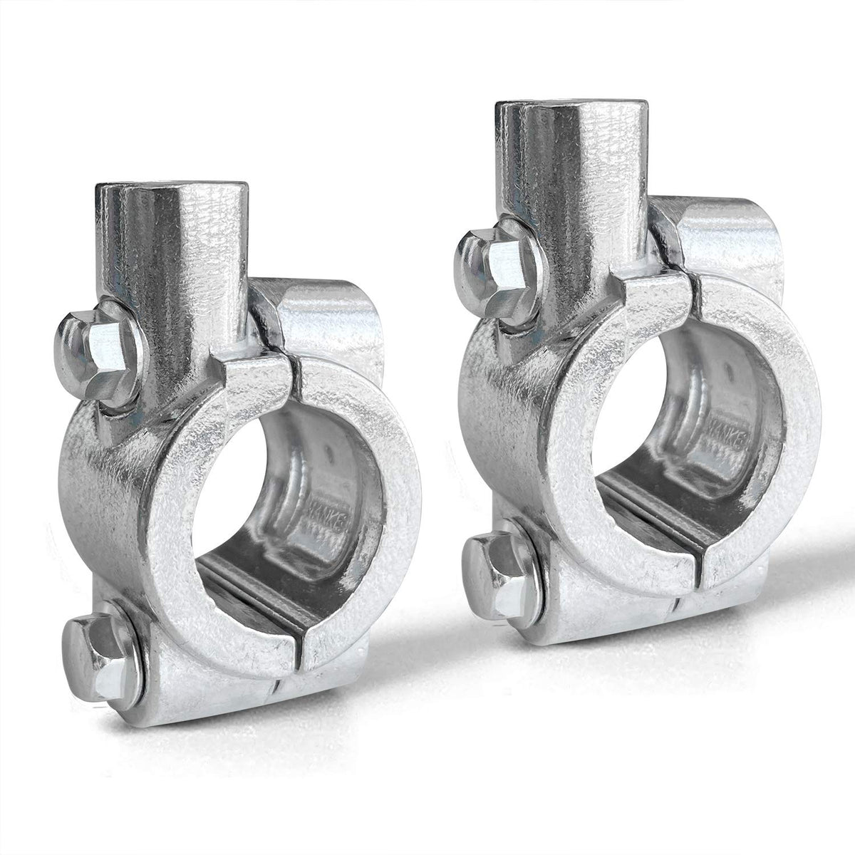 Motorcycle 7/8'' Handlebar Mirror Mount Holder Clamp Adaptor 8Mm Thread For Motorcycles Atv Scooter Silver(Pack Of 2)