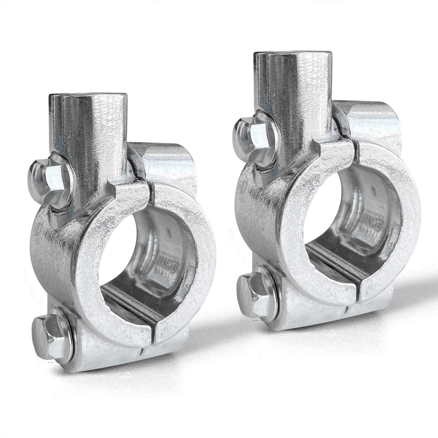 Motorcycle 7/8'' Handlebar Mirror Mount Holder Clamp Adaptor 10Mm Thread For Motorcycles Atv Scooter Silver(Pack Of 2)