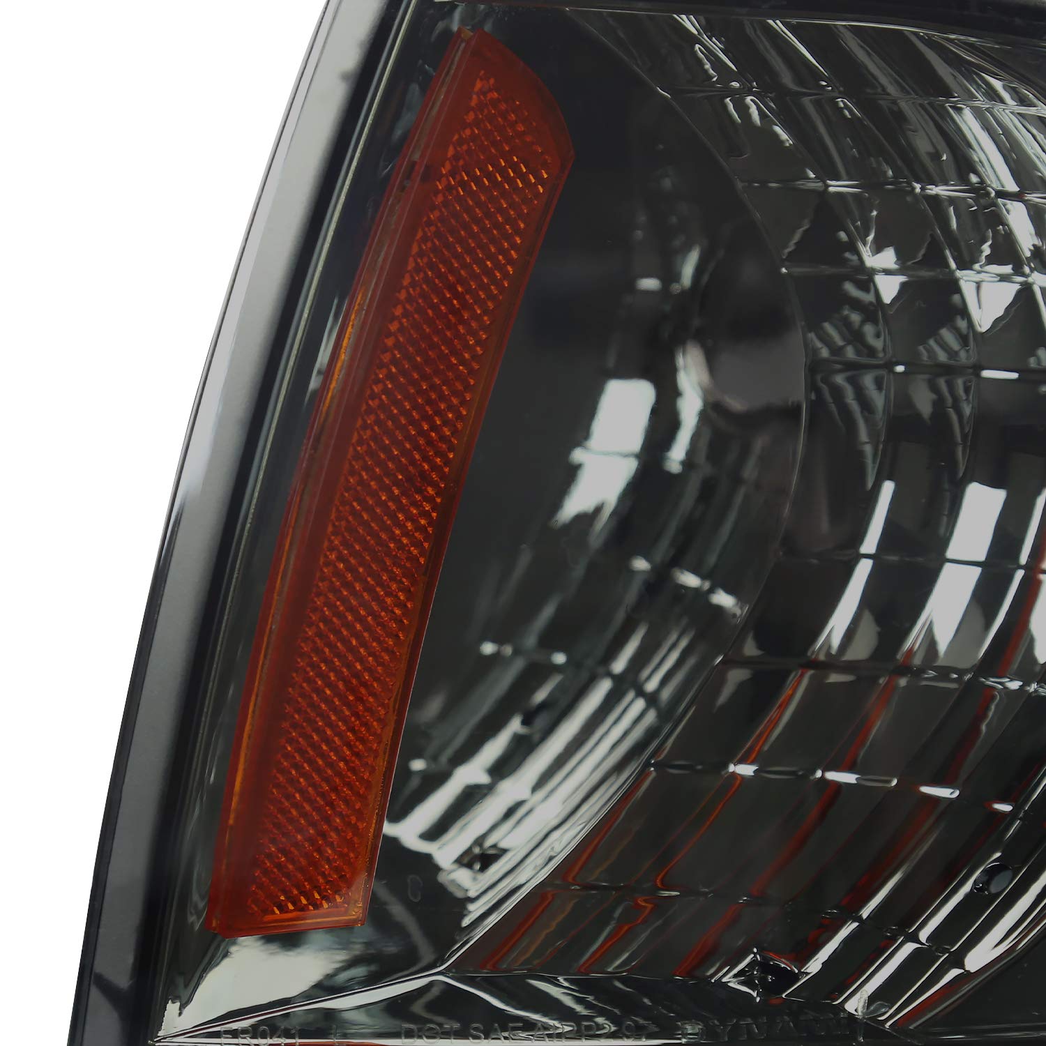 Spec-D Tuning Smoke Lens Corner Lights Compatible With Ford F150 1997-2003, 97-02 Expedition, L+R Pair Assembly