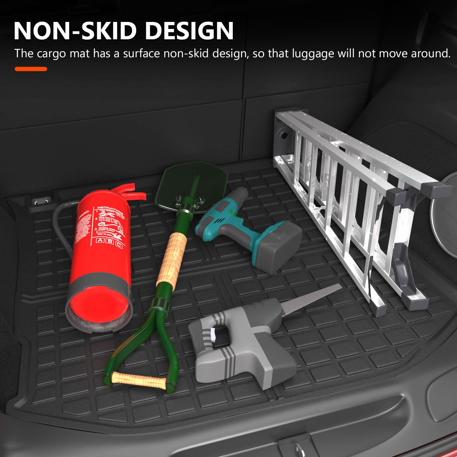 powoq Floor Mats Compatible with 2011-2021 Jeep Grand Cherokee Cargo Mat Floor Liner TPE Replacement for 2011-2021 Jeep Grand Ch