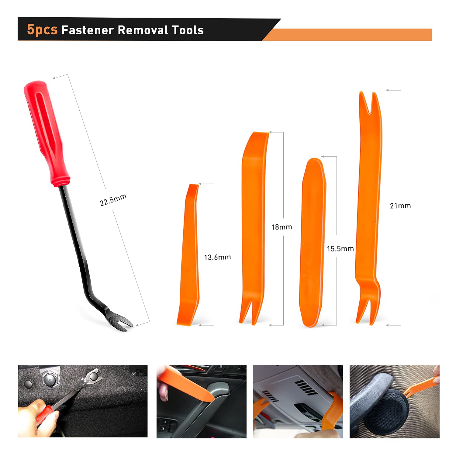 Gooacc 380Pcs Car Automotive Plastic, Metal, Nylon Push Pin Rivet With Fastener Remover Trim Clip Panel Body Interior Assortment