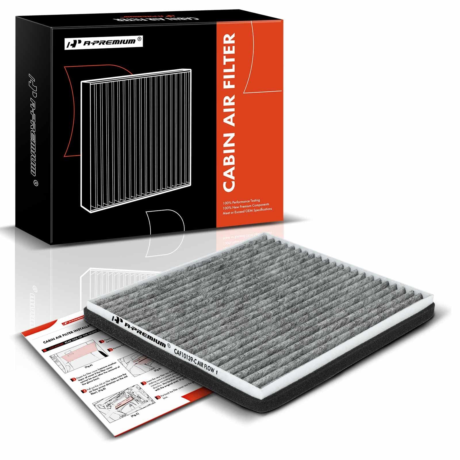 A-Premium Cabin Air Filter With Activated Carbon Compatible With Toyota & Scion Models - Rav4 2001-2005, Echo 2000-2005, Xa Xb 2004-2006, Tc 2005-2010