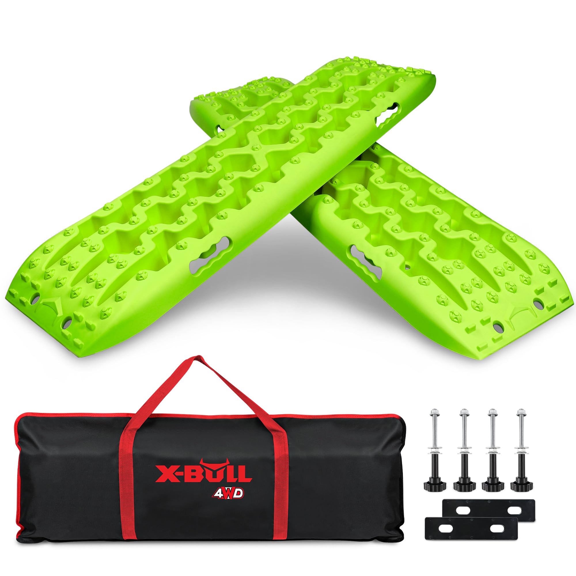 X-BULL New Recovery Traction Tracks Sand Mud Snow Track Tire Ladder 4WD (Peak Green,3gen)