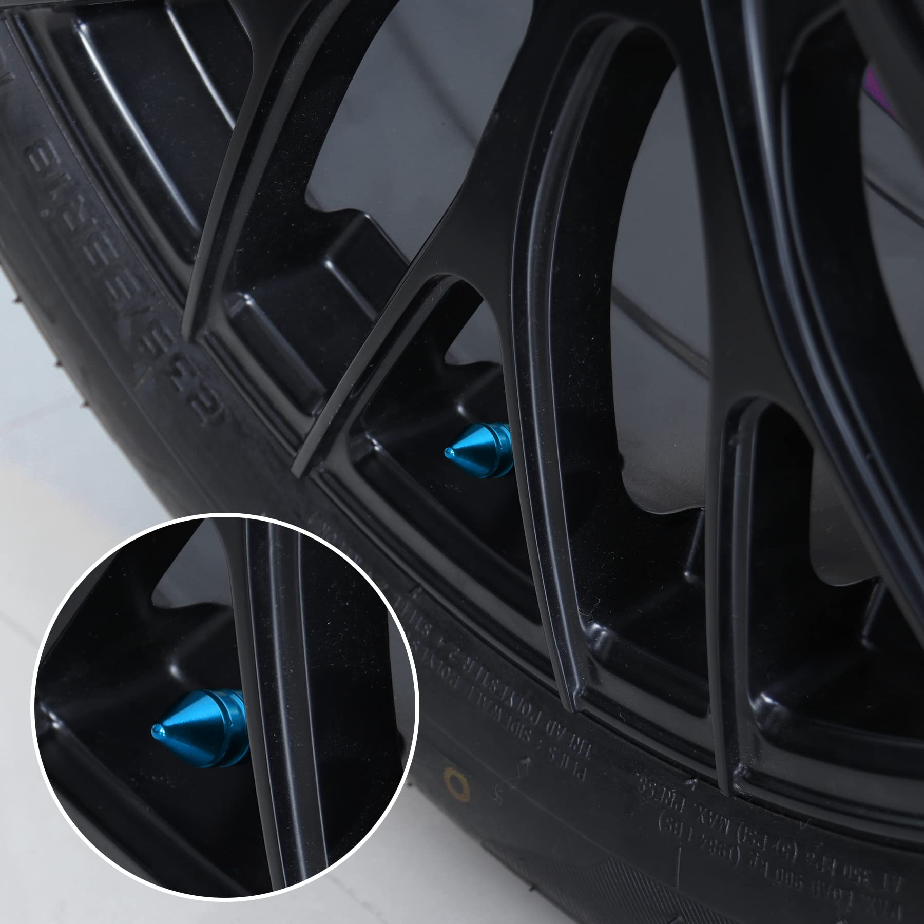 SINGARO Car Tire Valve Caps, 4 Pieces of Universal Aluminum Alloy Tire Trim Accessories Dust Tire Covers for Cars, Trucks, SUVs