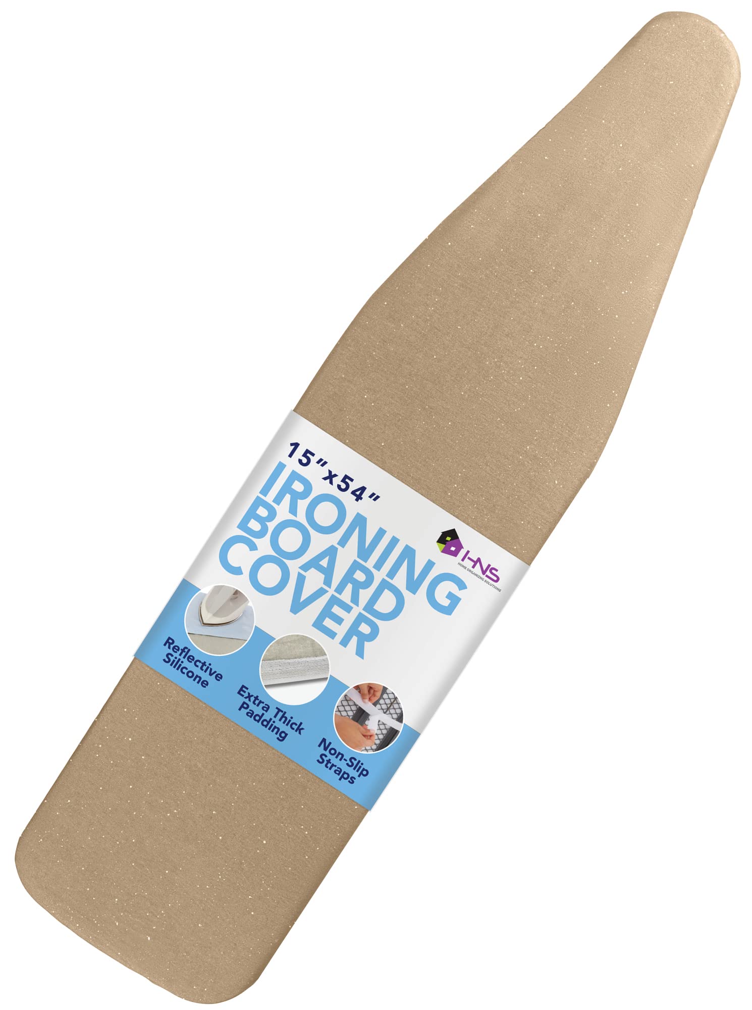 HOLDNA STORAgE Ironing Board cover and Pad - Iron Board cover with Padding 15 x 54 - Iron Board cover Large Fits All Standard Si
