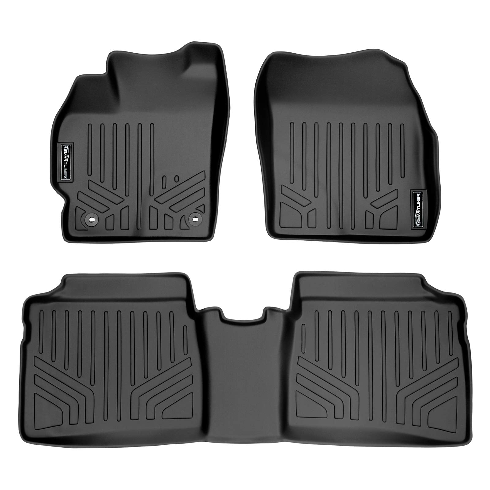 MAXLINER Floor Mats 2 Row Liner Set Black for 2012-2015 Toyota Prius (No Prius V or C Models)