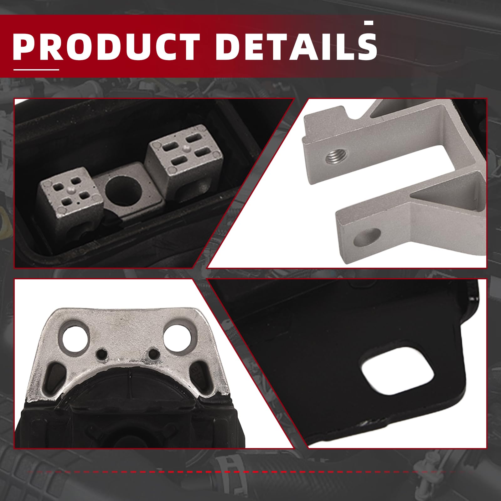 Topaz 3214 3103 3238 Engine Mount & Trans Mount Rear & Front Kit 3Pcs Replacement For Ford Focus 2.0L L4 2012-2018