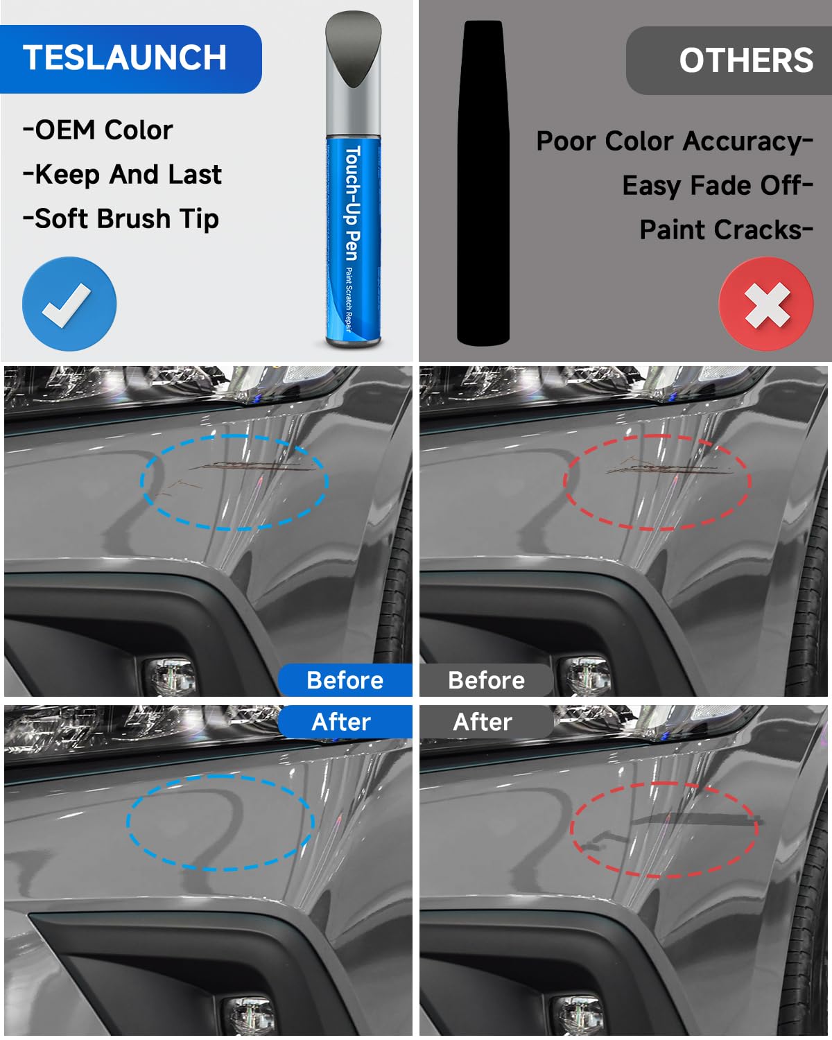 YR-578M Urban Titanium Metallic Touch Up Paint Compatible with Honda Exact Match Touch Up Paint Car Scratch Repair