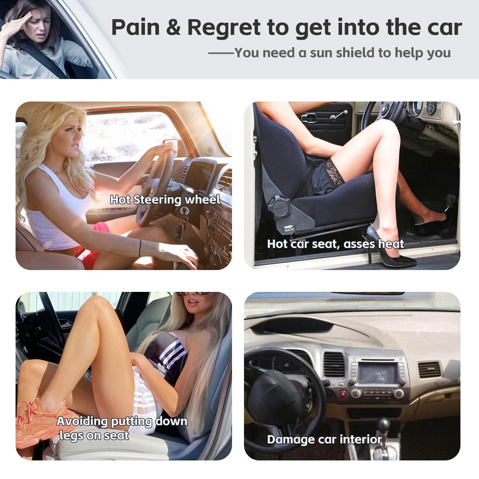 Sun Shade Sunshade For Toyota Tundra Windshield Cover, 4-Layer Front Window Shade Custom Fit Tundra 2007-2021 Limited Sr5 Platin