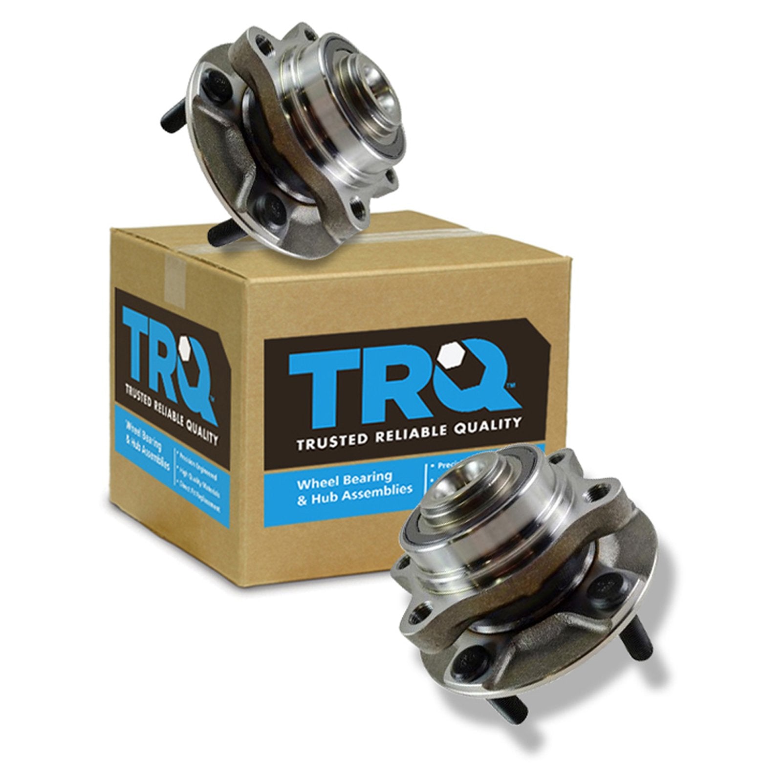Trq Front Wheel Hub Bearings Assembly Set Compatible With 2003-2007 Infiniti G35 2003-2009 Nissan 350Z