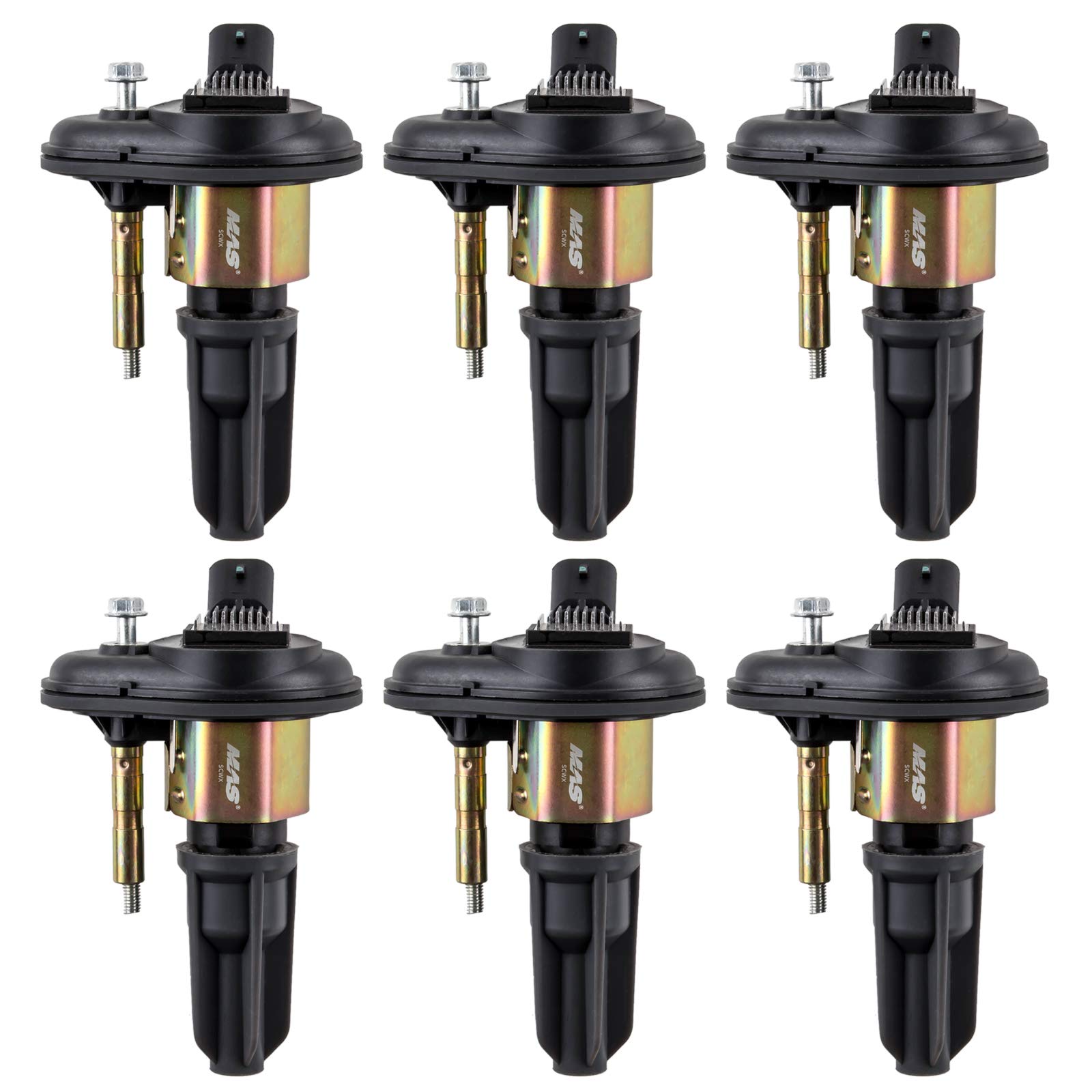 MAS Set of 6 Ignition Coil Pack Compatible with Chevrolet GMC Olds Saab Isuzu Trailblazer Envoy Rainer Colorado Canyon Replaceme