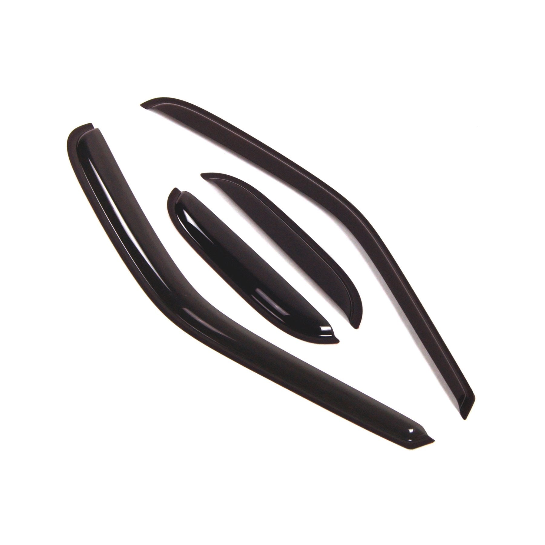 Tuningpros Outside Mount Window Vent Visors Rain Guards Compatible With Ford F-150 Supercab 1997-2003 | Side Window Wind Deflect