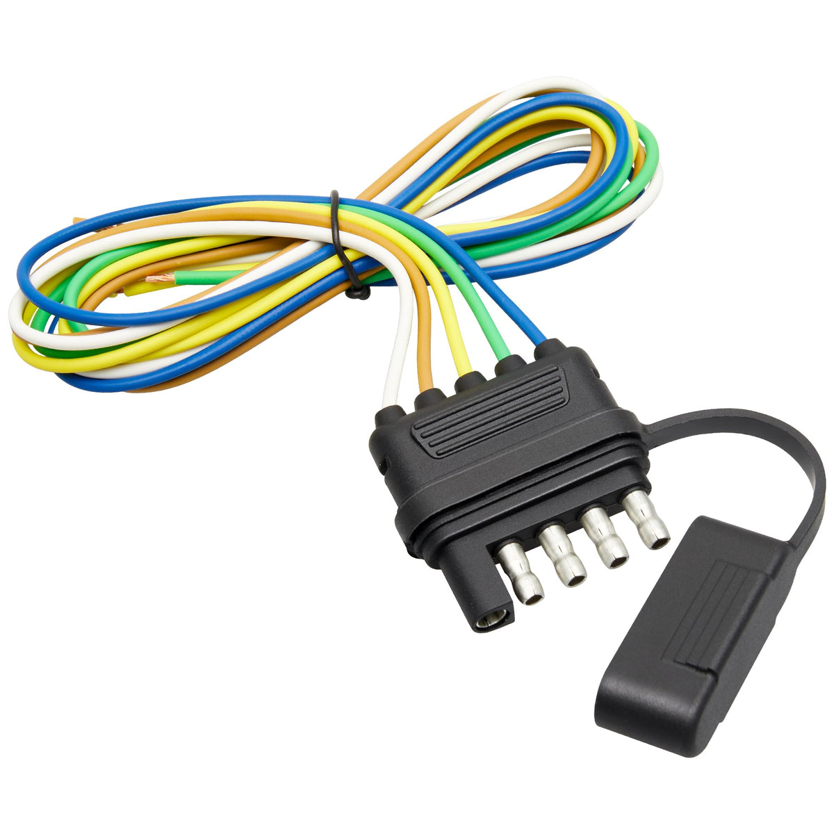 Oyviny 5 Way Flat Trailer Wiring Harness Plug 22 Inch Wire Lead Trailer End Durable 5 Pin Male Connector Trailer Light Wiring Ha