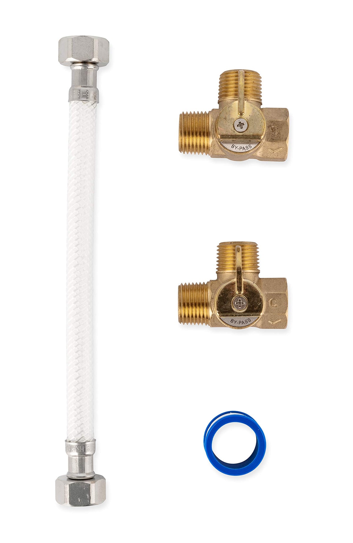 Camco Camper/Rv Water Heater By-Pass Kit | Designed To By-Pass Camper Water Heater When Winterizing | 8-Inch Nylon Reinforced Ho