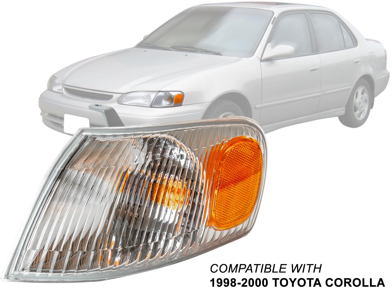 Auto Parts Avenue Apa Replacement Corner Park Signal Lamp For 1998 1999 2000 Corolla Driver Left Side To2520150