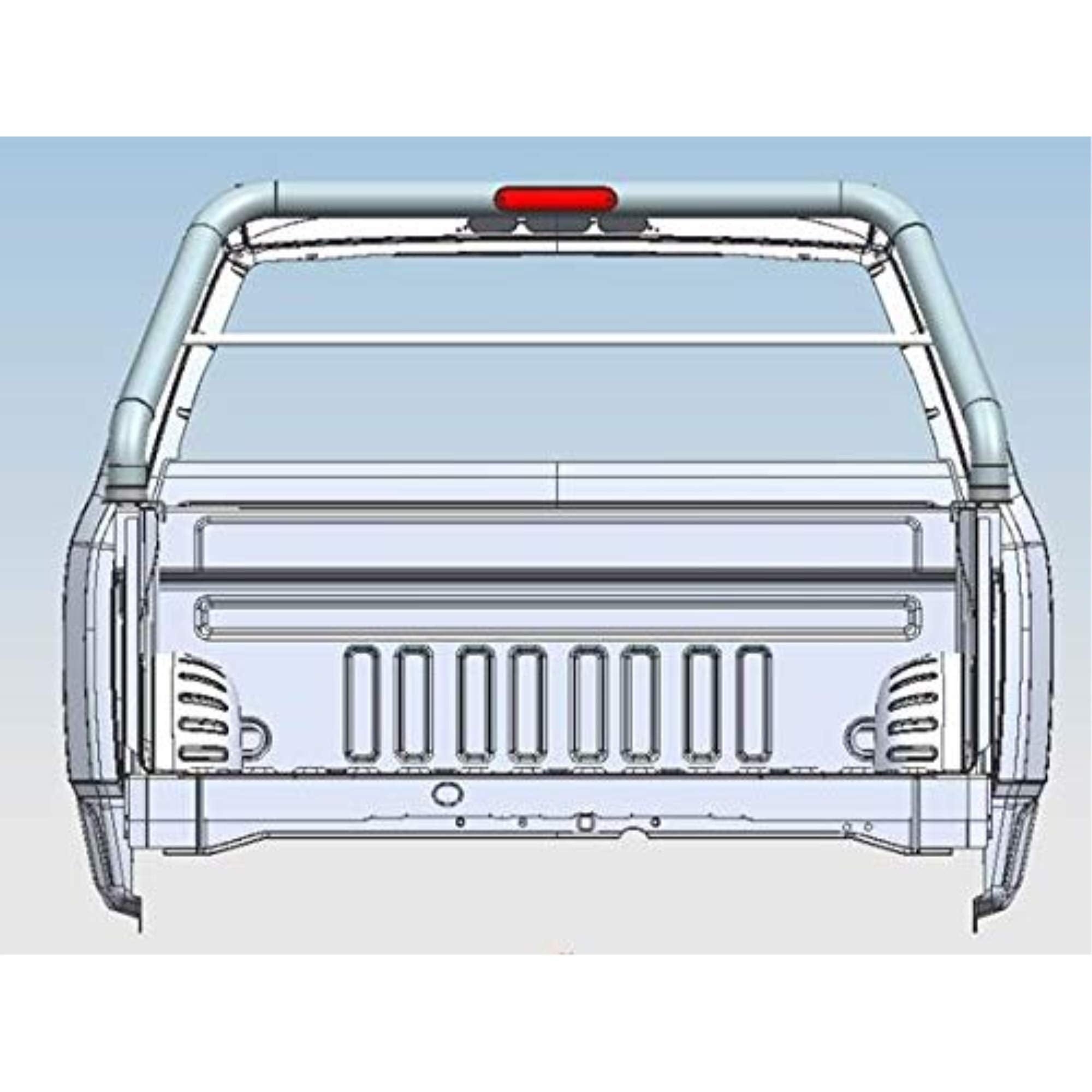 Black Horse Off Road Classic Roll Bar Black Compatible with 1999-2023 Ford F-250 Super Duty|1999-2023 Ford F-350 Super Duty|1999