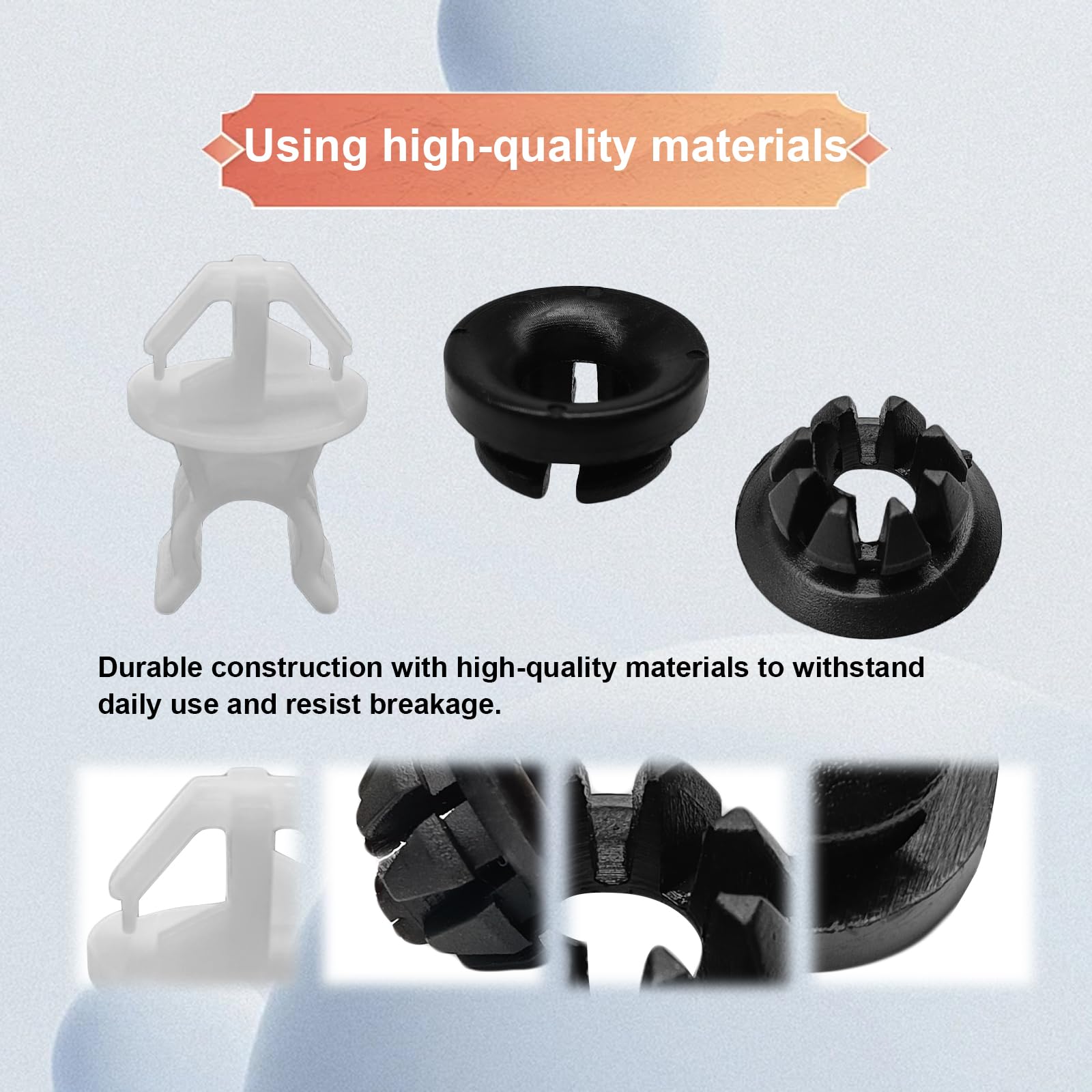 Icyhaws 3Pcs Car Hood Support Prop Rod Clips, Hood Rod Grommet Clips #91503-Ss0-003 91604-Sd2-013 Compatible With Honda Accord O