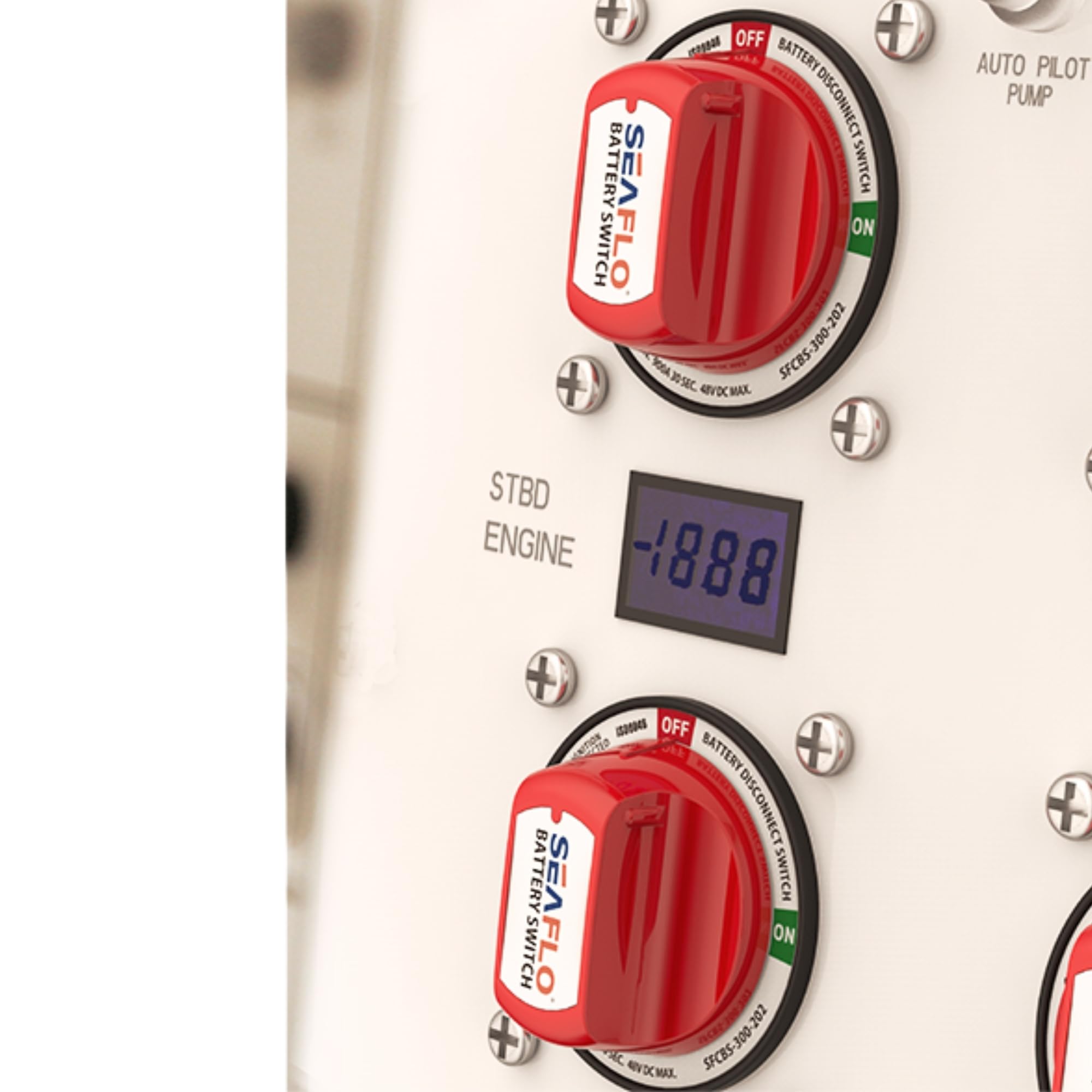 SEAFLO 12V/24V/48V Battery Disconnect Switch Isolator Switch for Marine, Boat, Car, RV, and ATV Vehicles (On/Off)