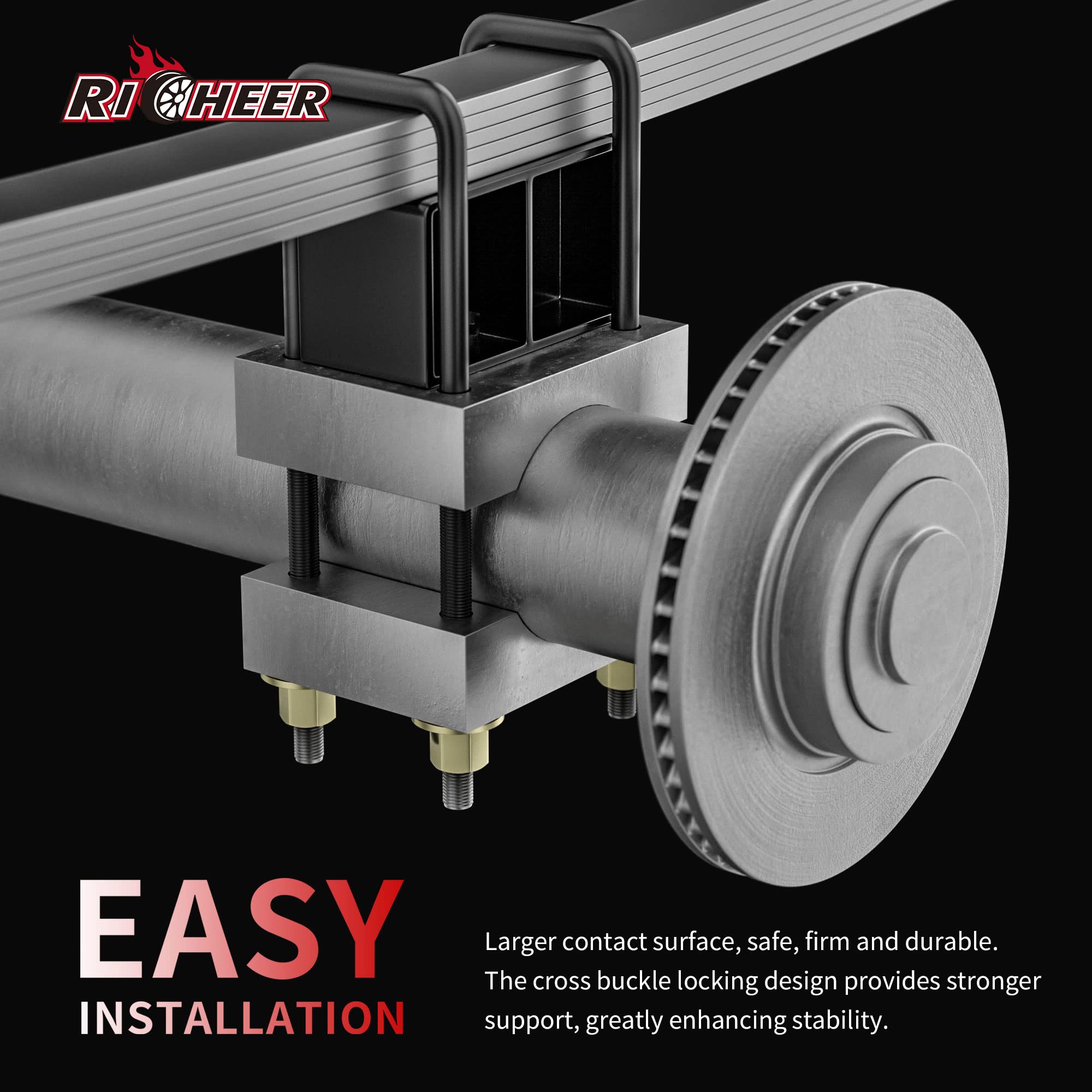 3 ' ' Rear Leveling Lift Block Kit Compatible With 1999-2023 Silverado 1500 Sierra 1500, 3 Inch Black Leveling Lift Block Extend