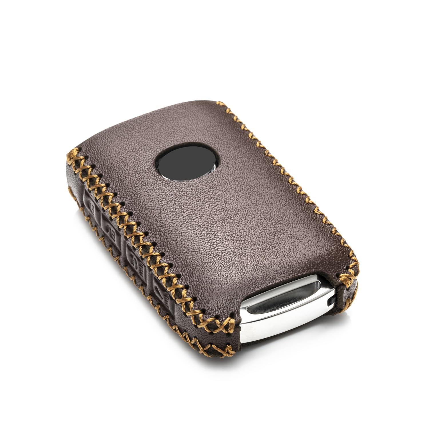 Vitodeco Genuine Leather Smart Key Fob Case Cover Protector Compatible With Mazda 3, Mazda 3 Hatchback, Mazda 6, Cx-5, Cx-50, Cx-3, Cx-30, Cx-9, Cx-90 2020-2025, Cx-70 2025 (4-Button, Brown)
