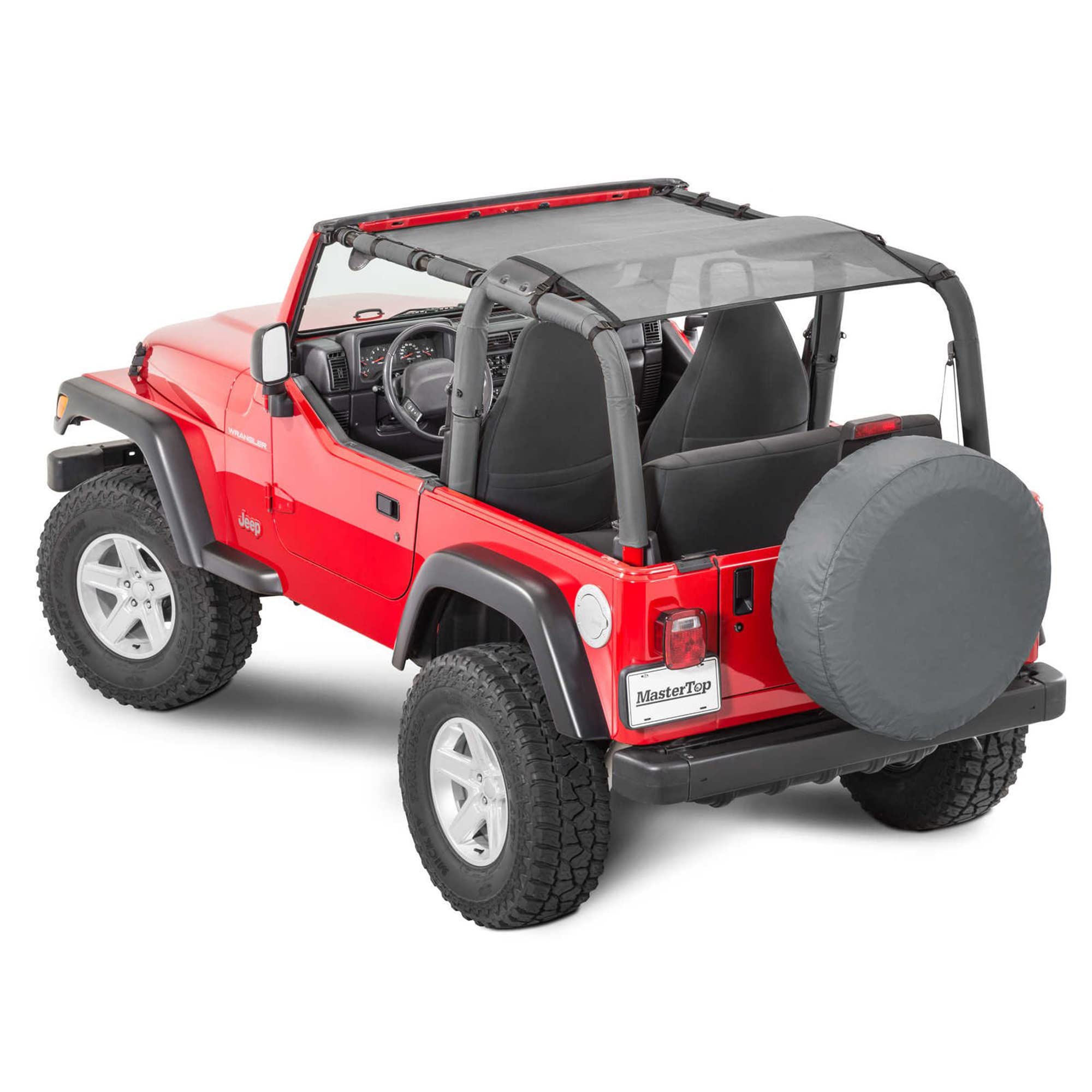Mastertop Bikini Mesh Top Sunshade - Fits Jeep Wrangler Tj 1997-2006 - Jeep Tj Bikini Top Jeep Tj Sunshade Jeep Tj Mesh Top Jeep