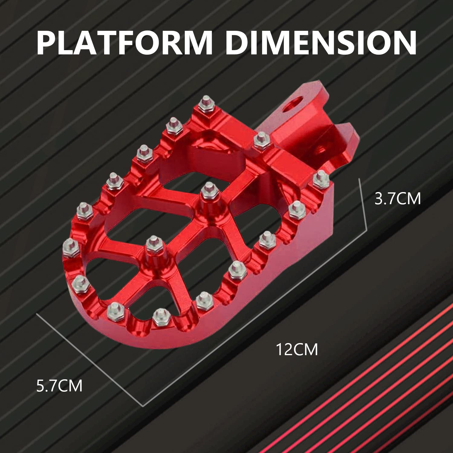 Anxin Foot Pegs Motorcycle Universal Cnc Footpeg Footrest For Crf Xr 50 70 110 Ct200U M2R Sdg Dhz Kayo Pit Bike - Red