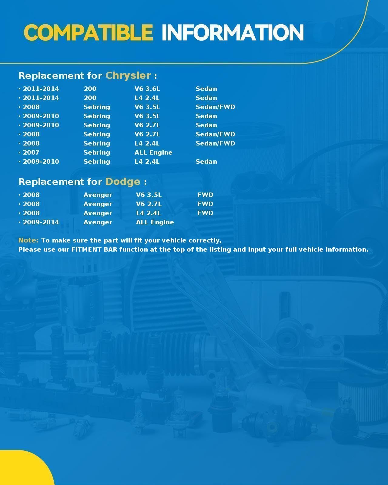 Philtop Rear Complete Struts Shock Absorber For 200 2011-2014, Avenger 2008-2014, Sebring 2007-2010, Quick Suspension 171126 * 2