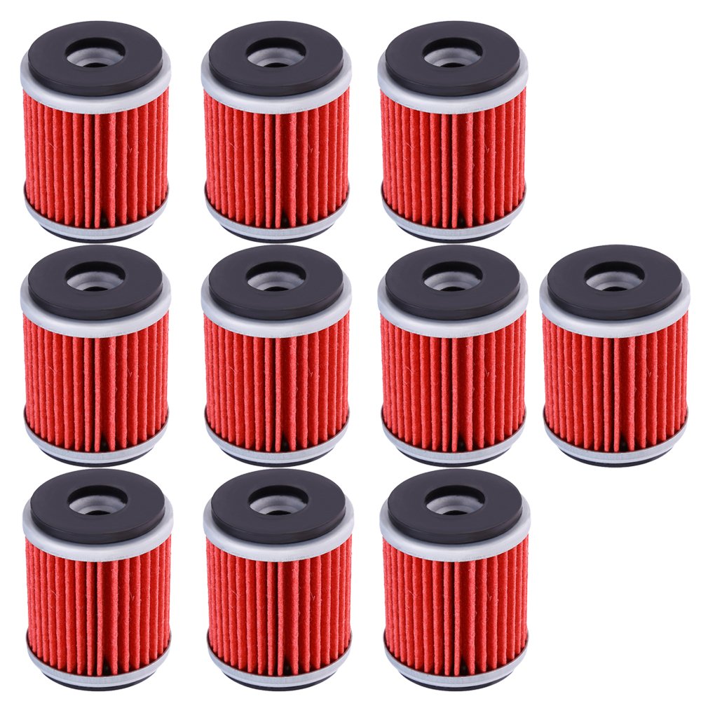 Oil Filter Replacement for Yamaha YFZ450 YFZ450R YFZ450W YFZ450X YZ250F YZ450F WR250F(Pack of 10)