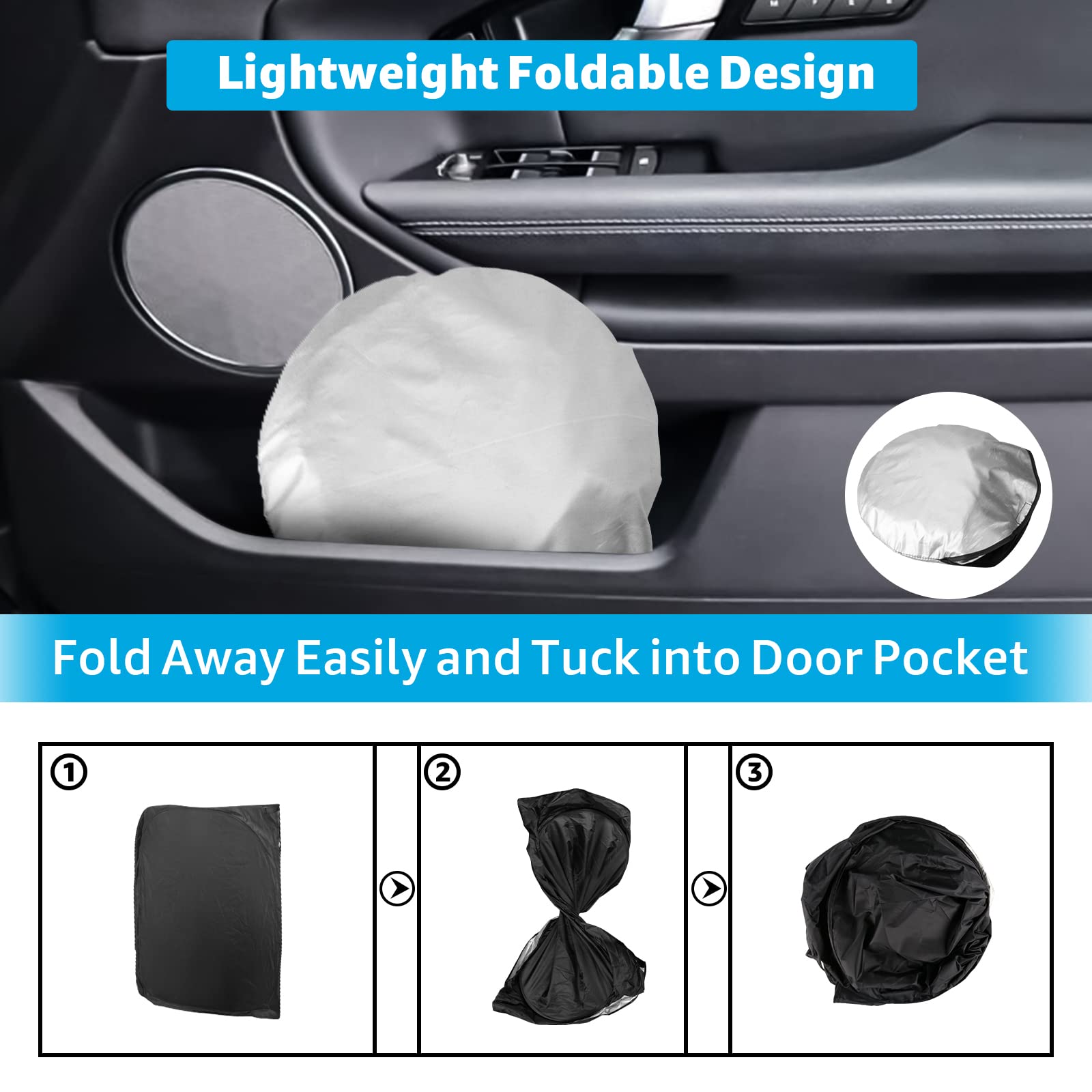 Front Windshield Sun Shade Foldable Sunshade Protector Custom Fit 2013-2018 Toyota Rav4 Suv Crossover, Le Xle Premium Limited Xse Hybrid Adventure Accessories 2023 Upgrade