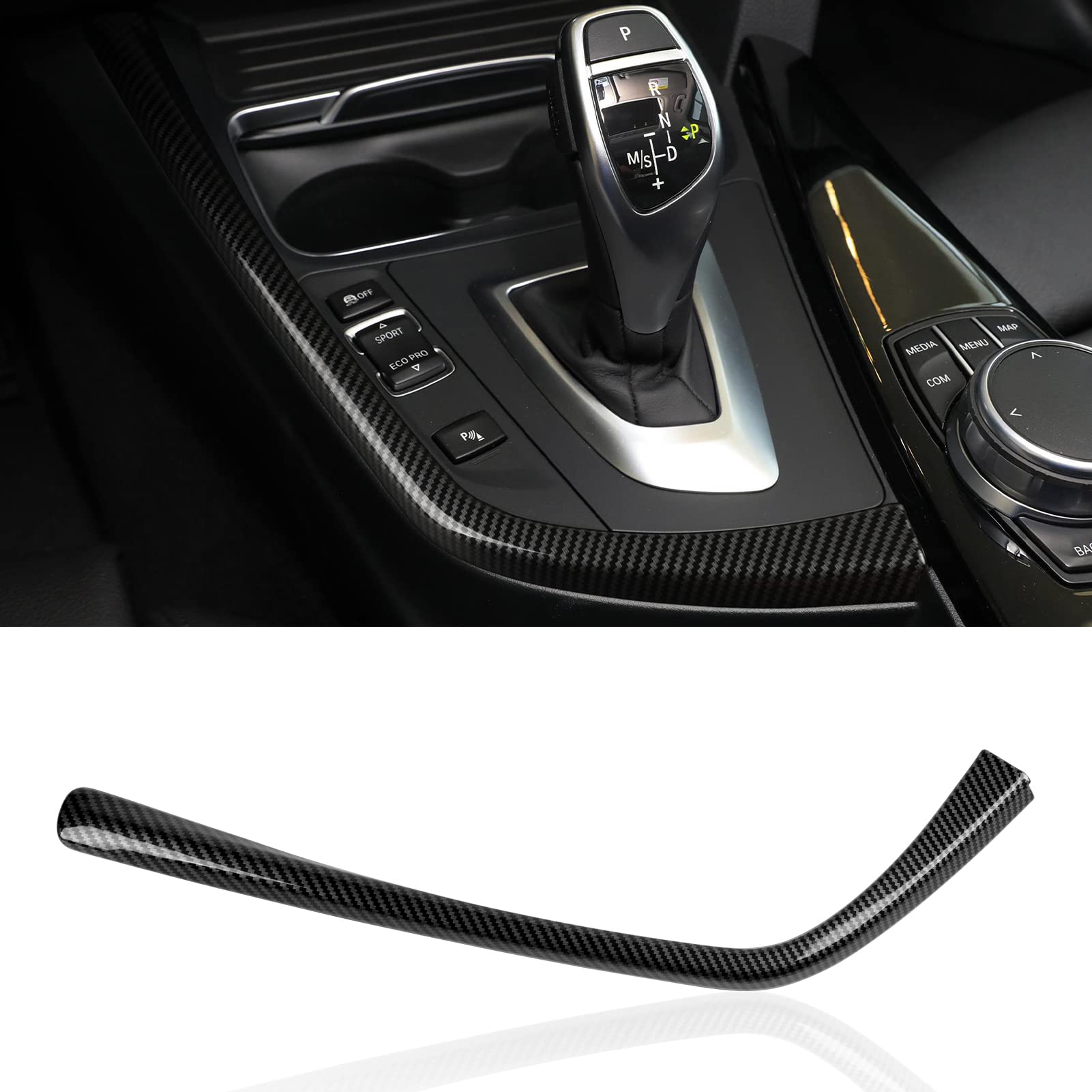 Car Sticker Gear Shift Cover Trim Carbon Style Abs Decal Fits For Bmw F30 F31 F34 3Gt F32 F33 F36 2012 2013 2014 2015 2016 2017